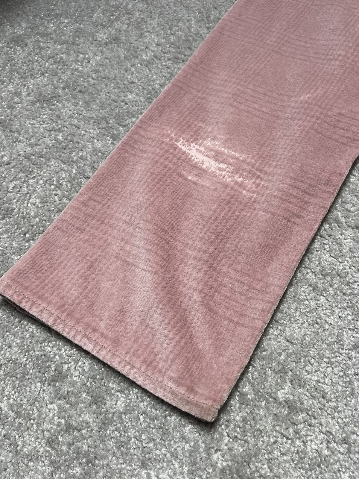 Dior SAMPLE Christian Dior Couture Velvet Pink Cropped Pants Size US 31 - 20 Thumbnail
