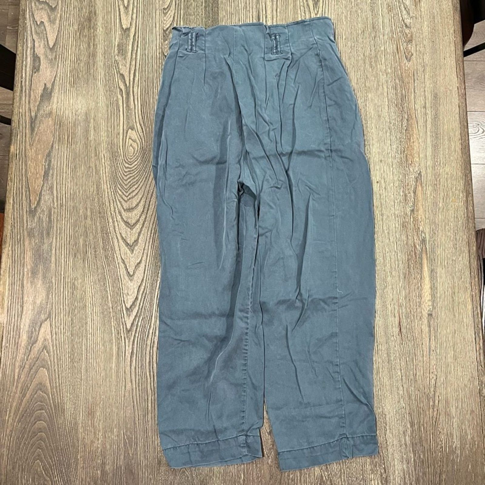 Urban Outfitters Urban Outfitters Paperbag Pants Wide Leg Blue Medium Size 29" - 8 Thumbnail