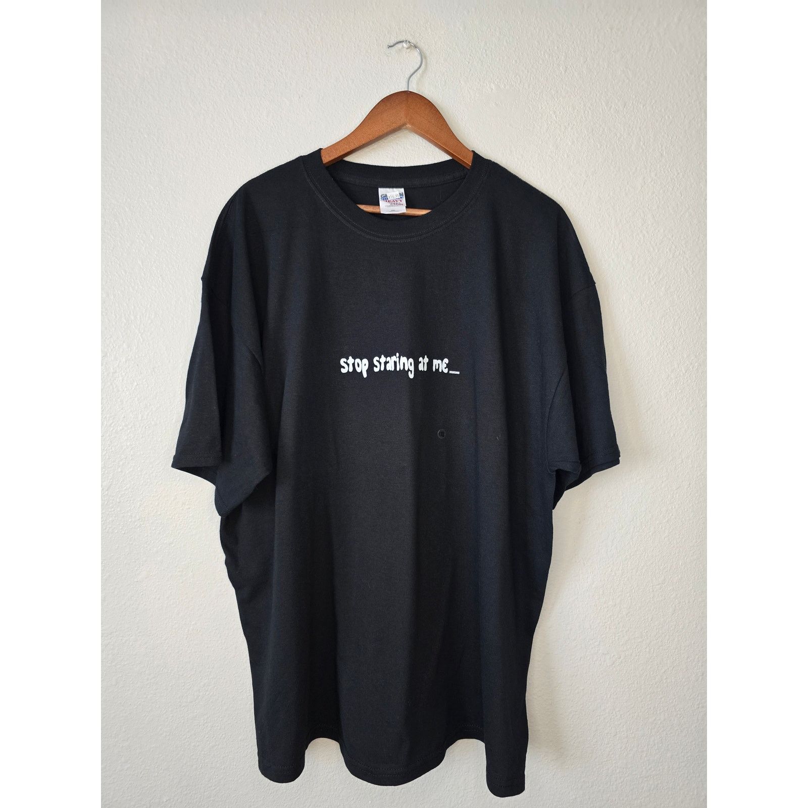 Gildan Y2K Stop Staring At Me Edgy Shirt 2XL Humor Grunge Black Tee Size US S / EU 44-46 / 1 - 1 Thumbnail
