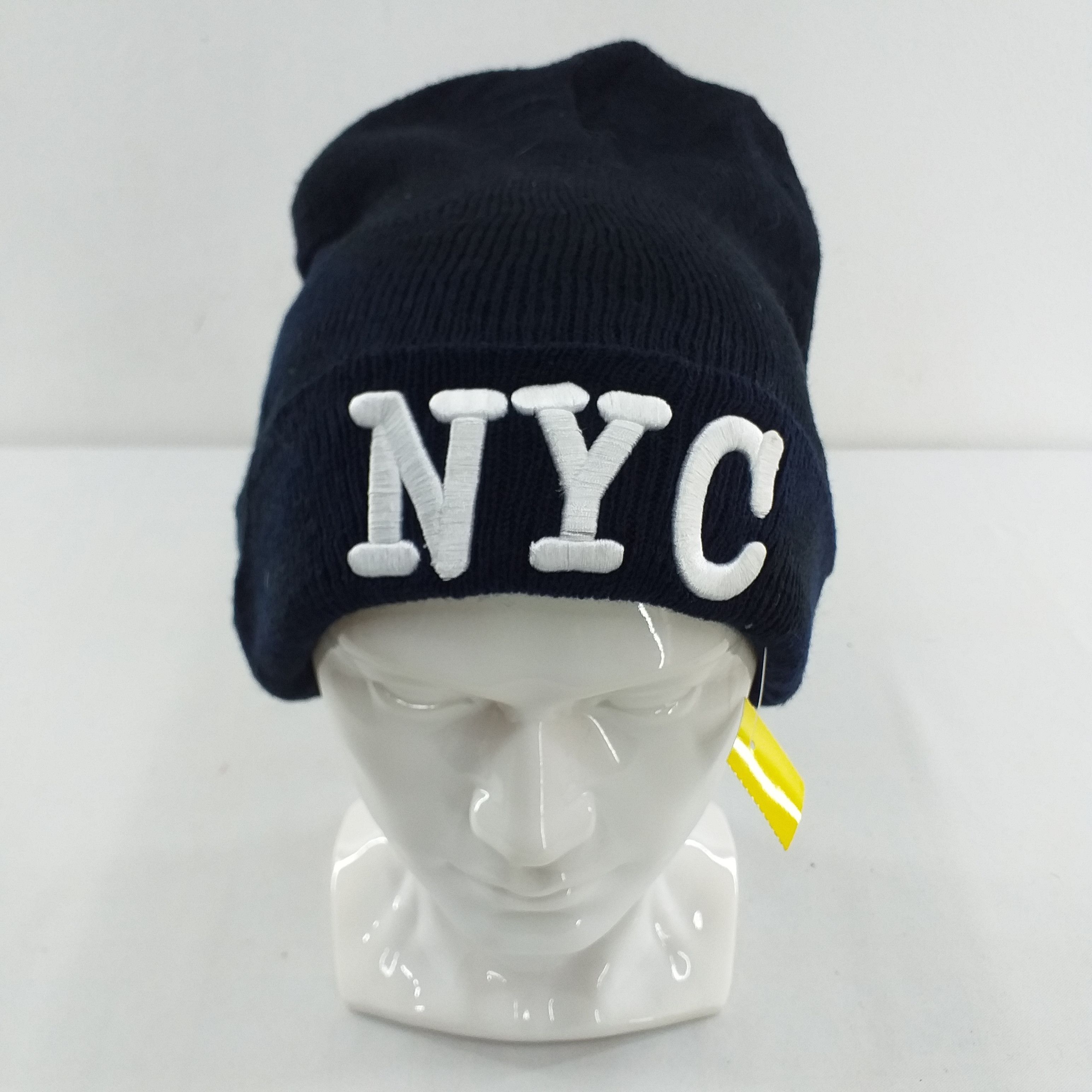 Japanese Brand NYC Spell Out Embroidery Snow Cap Hat Beanie -BN034 Size ONE SIZE - 1 Thumbnail