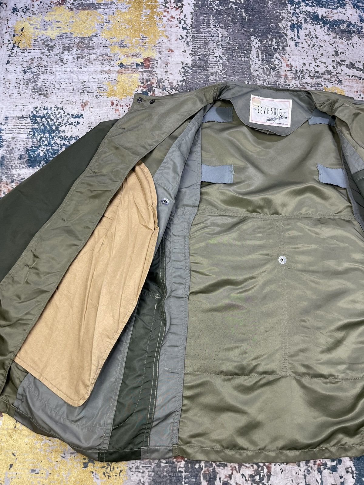 Vintage SEVESKIG Upcycle Rebear Military Jackets Size US M / EU 48-50 / 2 - 14 Thumbnail