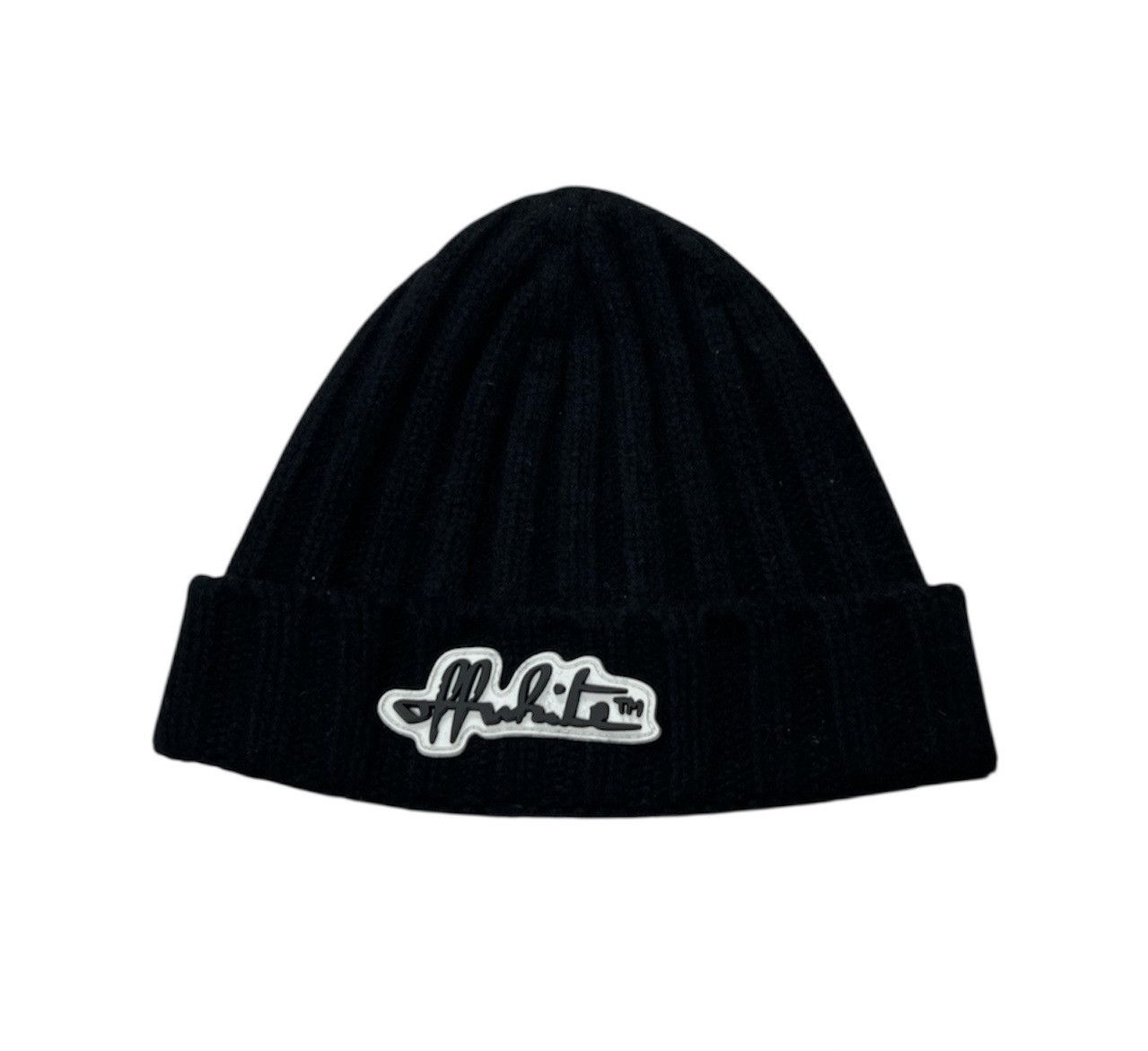 Off-White Off-white ribbed wool classic logo beanie Virgil Abloh hat Size ONE SIZE - 1 Thumbnail