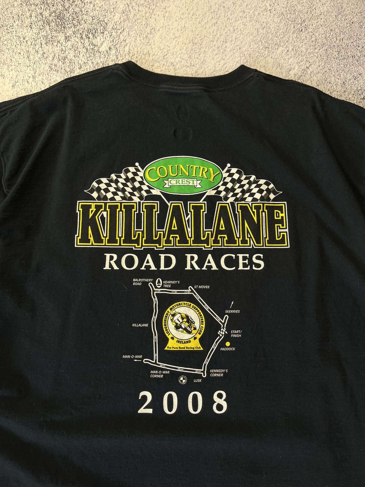Other Vintage Moto Racing T Shirt Killalane Road Races 2008 Size US XXL / EU 58 / 5 - 13 Thumbnail