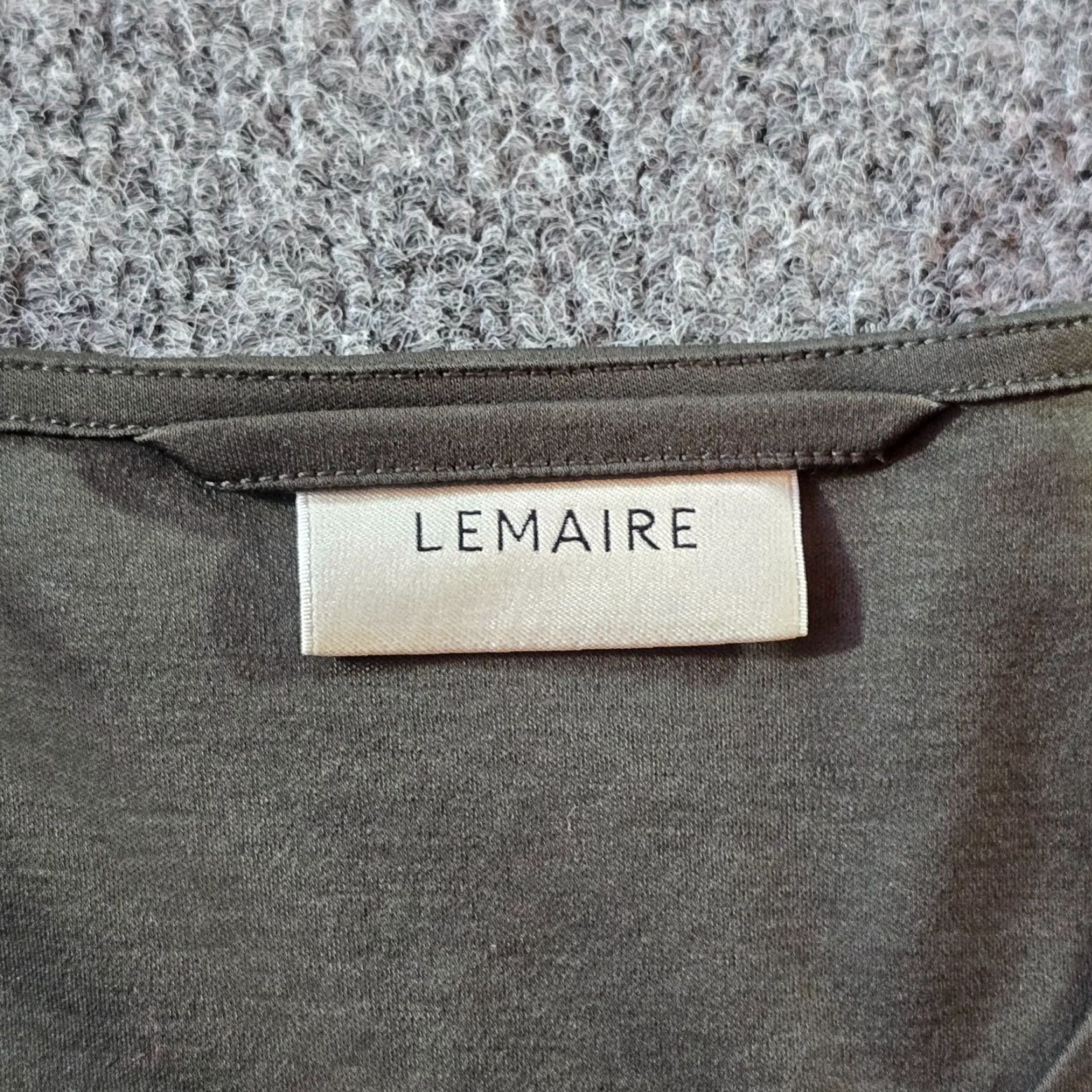 Lemaire Lemaire Top Blouse Womens XL Gray Relaxed Sleeves 3/4 Knit Cotton Quiet Luxury Minimalist Timeless Belted? Size XL / US 12-14 / IT 48-50 - 3 Thumbnail