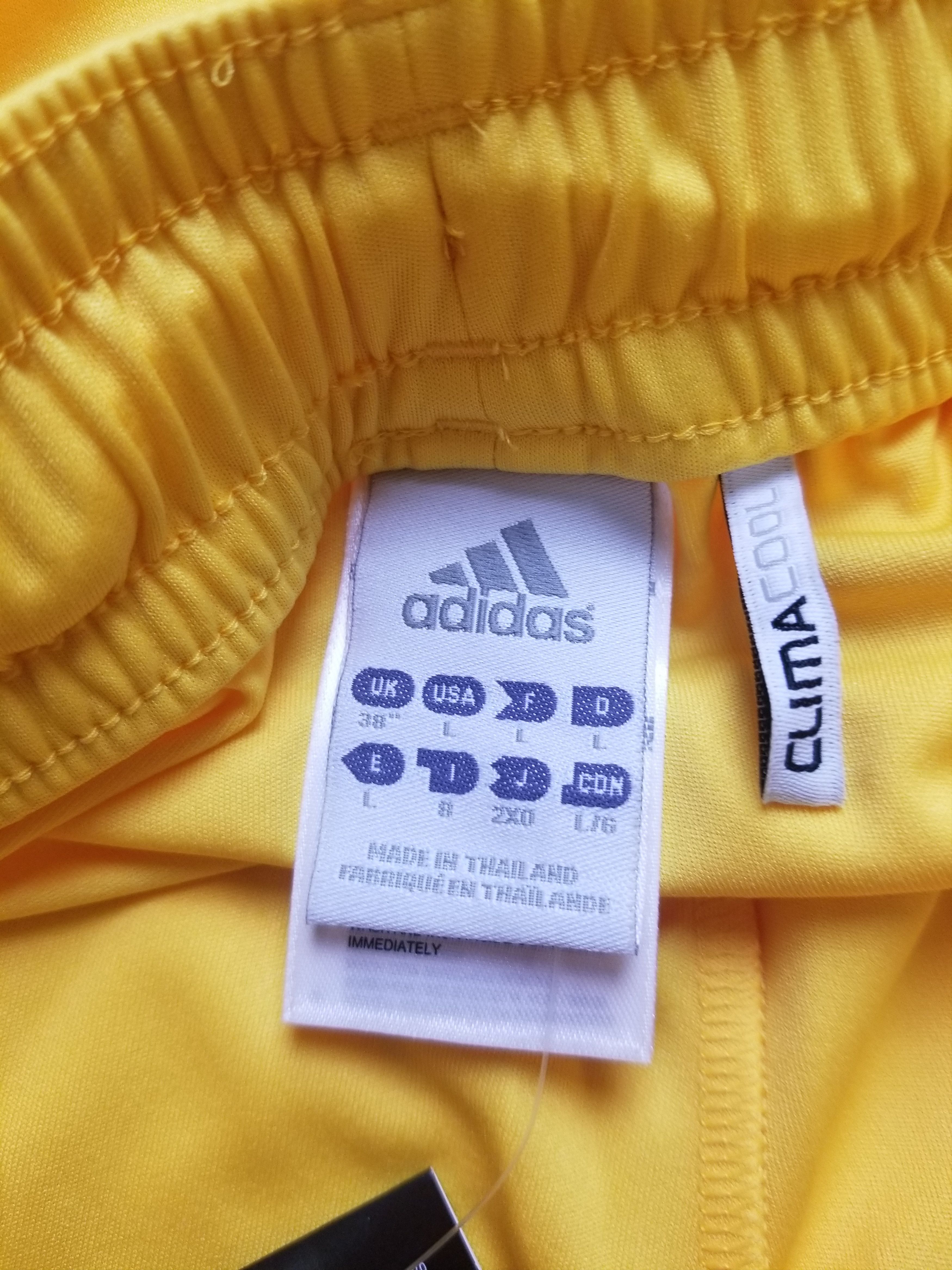 Adidas Ukraine EURO 2012 Home Football Shorts Adidas Yellow MEN'S L Size US 34 / EU 50 - 6 Thumbnail
