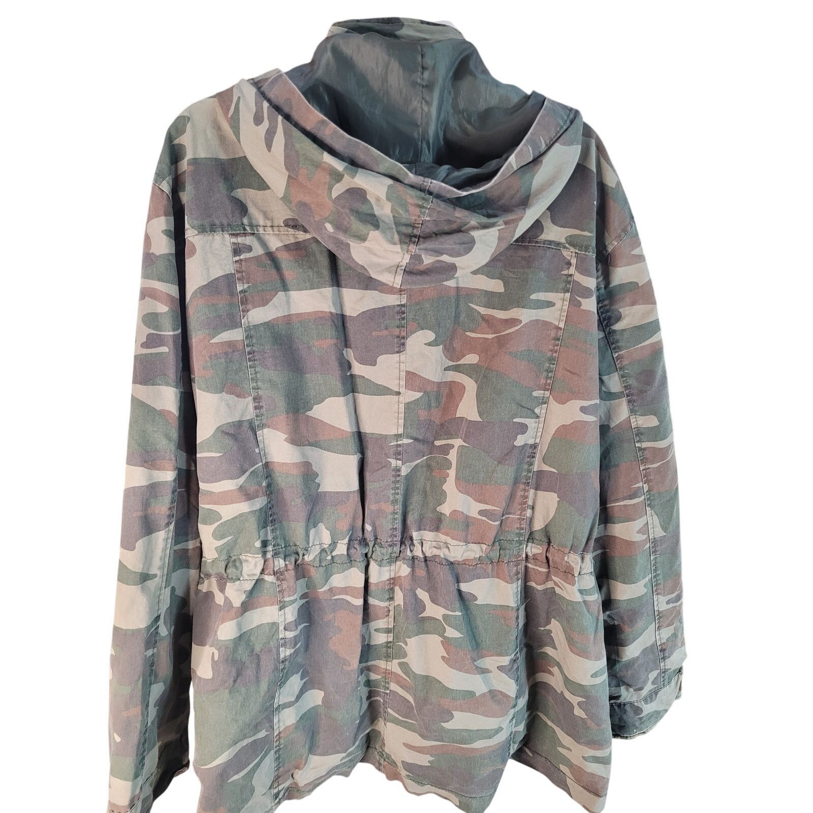 New Look New Look Camo Jacket Zip/Snap Lined Drawstring Waist Sz 3X Size 3XL / US 20-22 - 5 Thumbnail