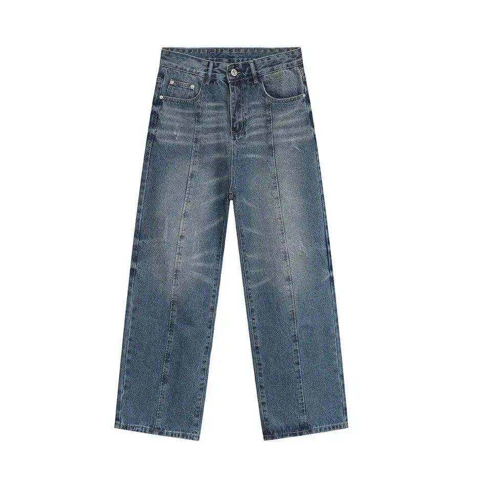 Japanese Brand Retro loose washed wide leg jeans Size US 32 / EU 48 - 5 Thumbnail