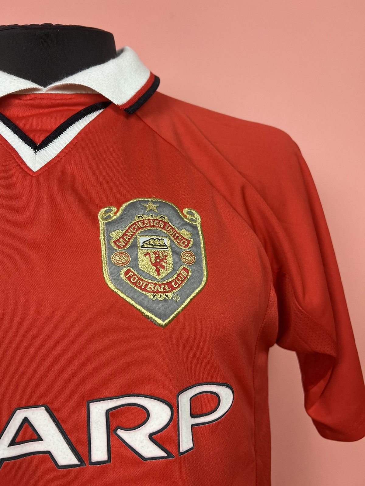 Other Manchester united soccer jersey score draw red sharp Size US L / EU 52-54 / 3 - 2 Thumbnail
