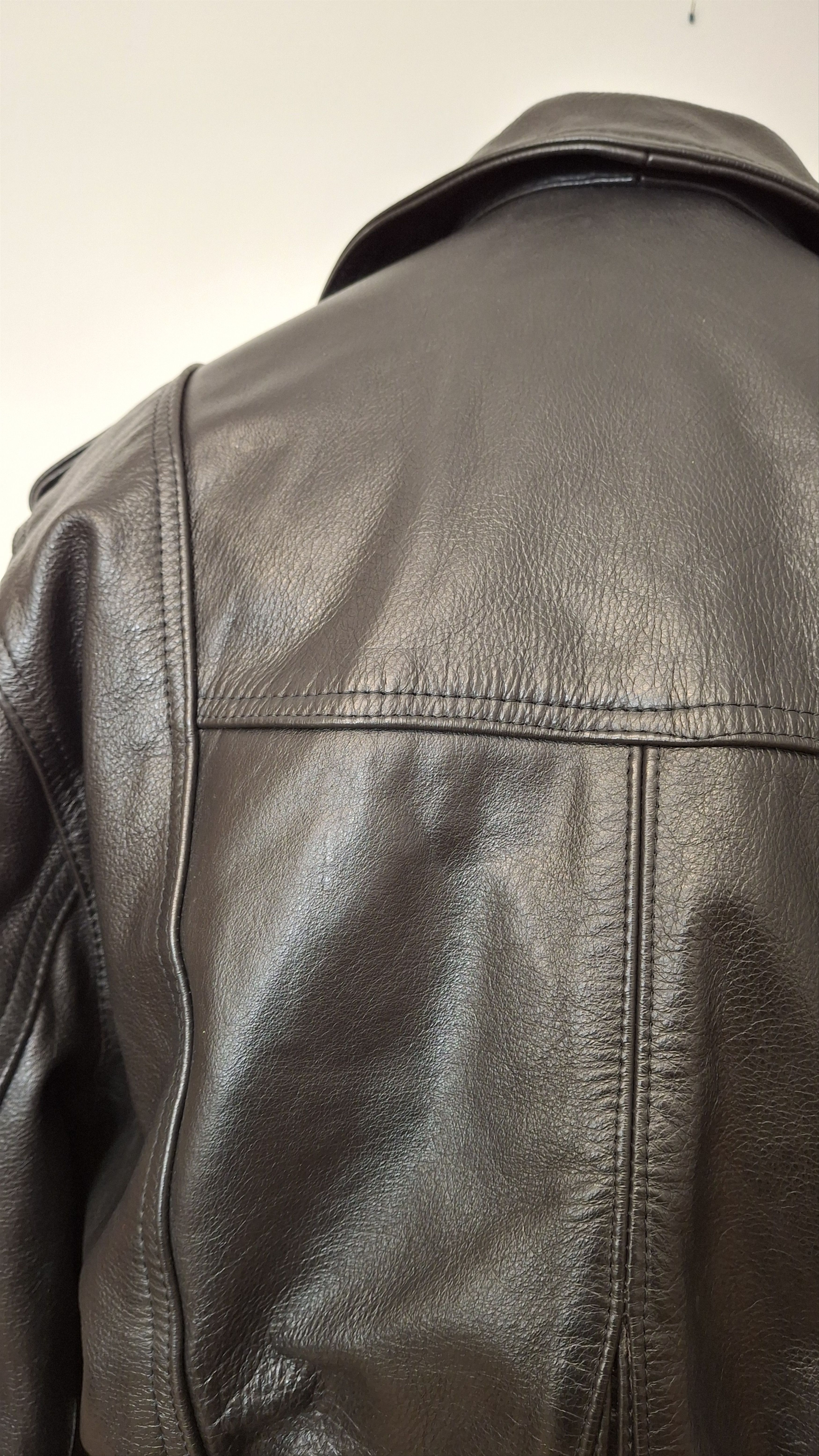 Vintage Vintage Black Leather Moto Jacket Size M / US 6-8 / IT 42-44 - 10 Thumbnail