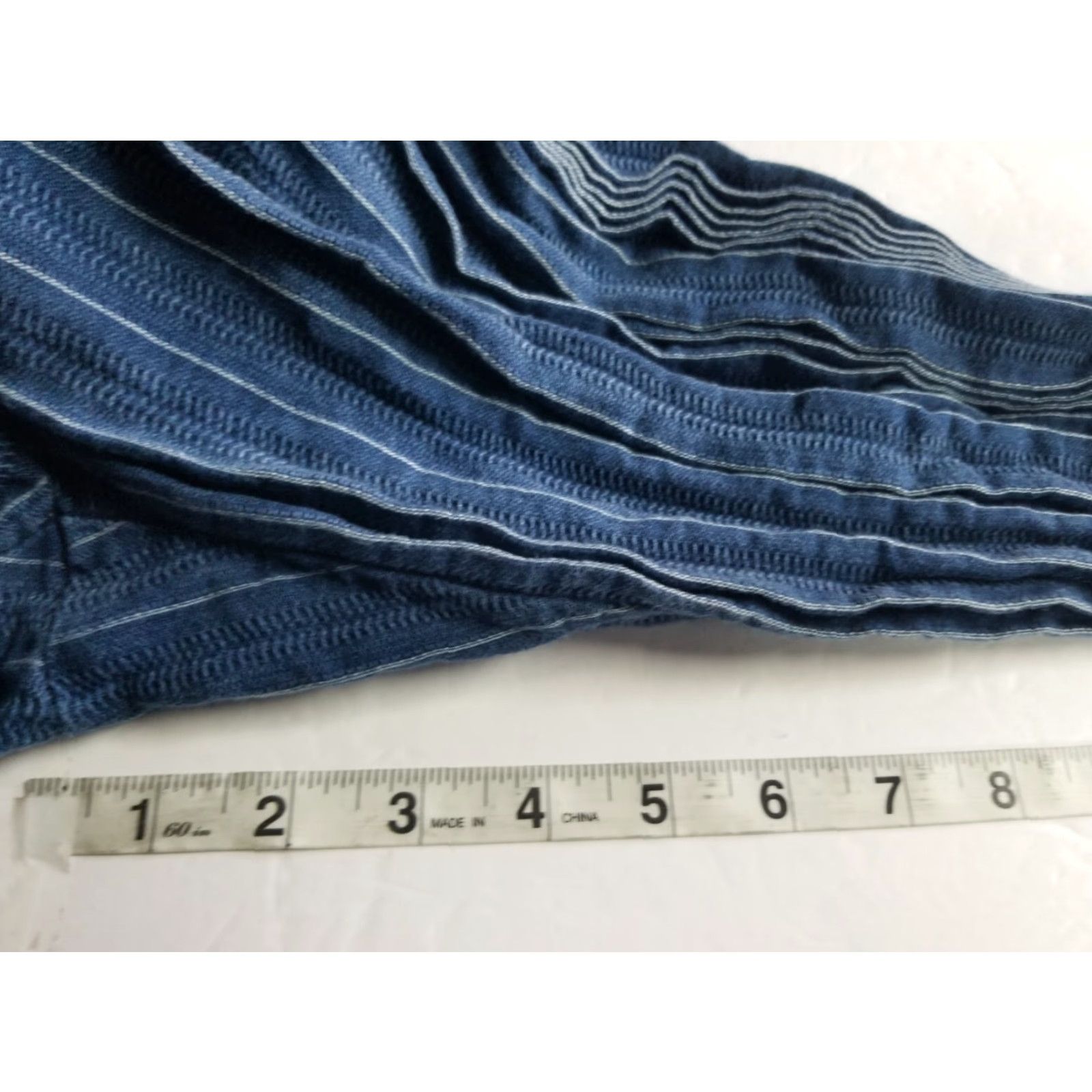 Anthropologie Anthropologie Jumpsuit Womens Size S Blue Striped Sleeveless Cotton Wide-Leg Sohheart Zip Casual One-Piece Size 28" / US 6 / IT 42 - 4 Thumbnail