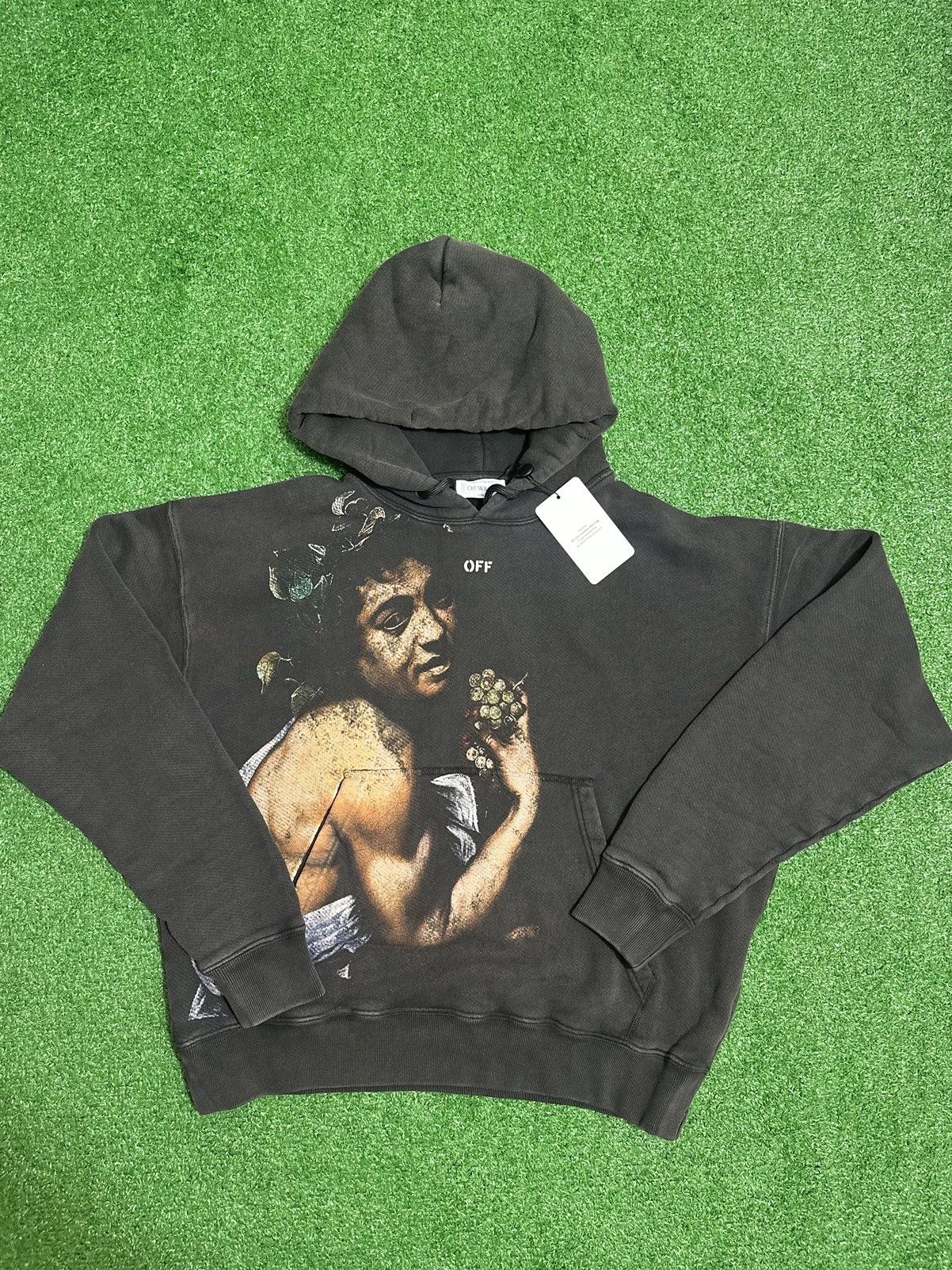 Pre-owned Off-white Bacchus Hoodie In Black