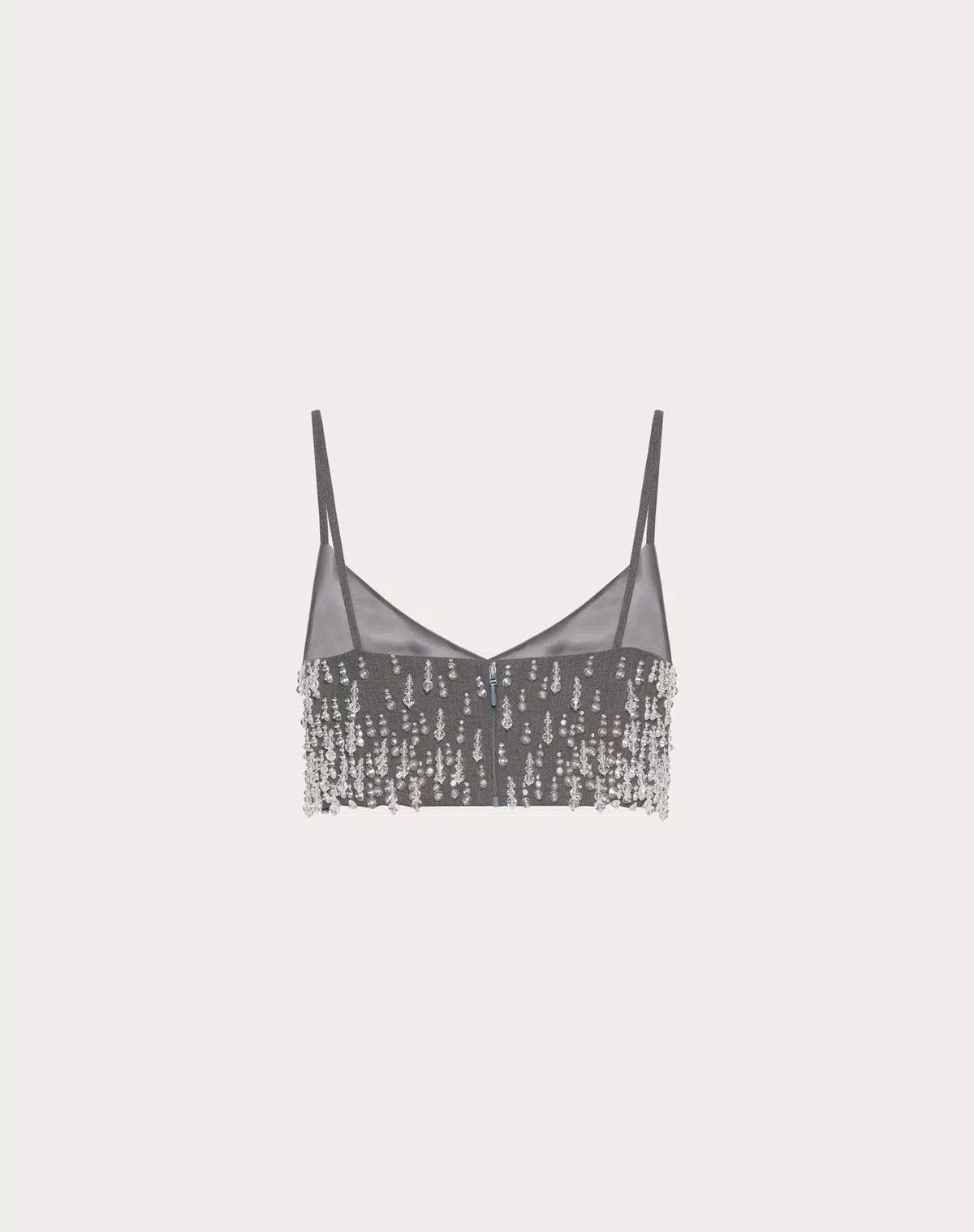 Valentino o1s1wg110426 Embroidered Active Gabardine Top in Multicolor Size M / US 6-8 / IT 42-44 - 2 Thumbnail