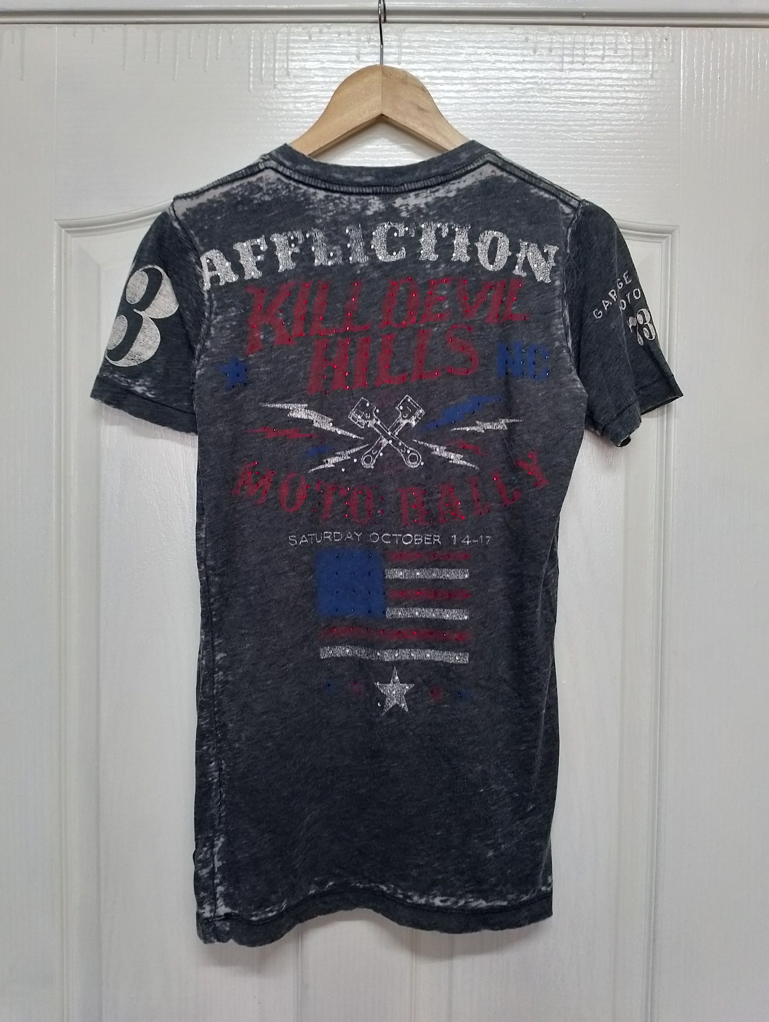 Affliction × Haunted Mound AFFLICTION American Eagles Y2k Tee Size S / US 4 / IT 40 - 4 Thumbnail