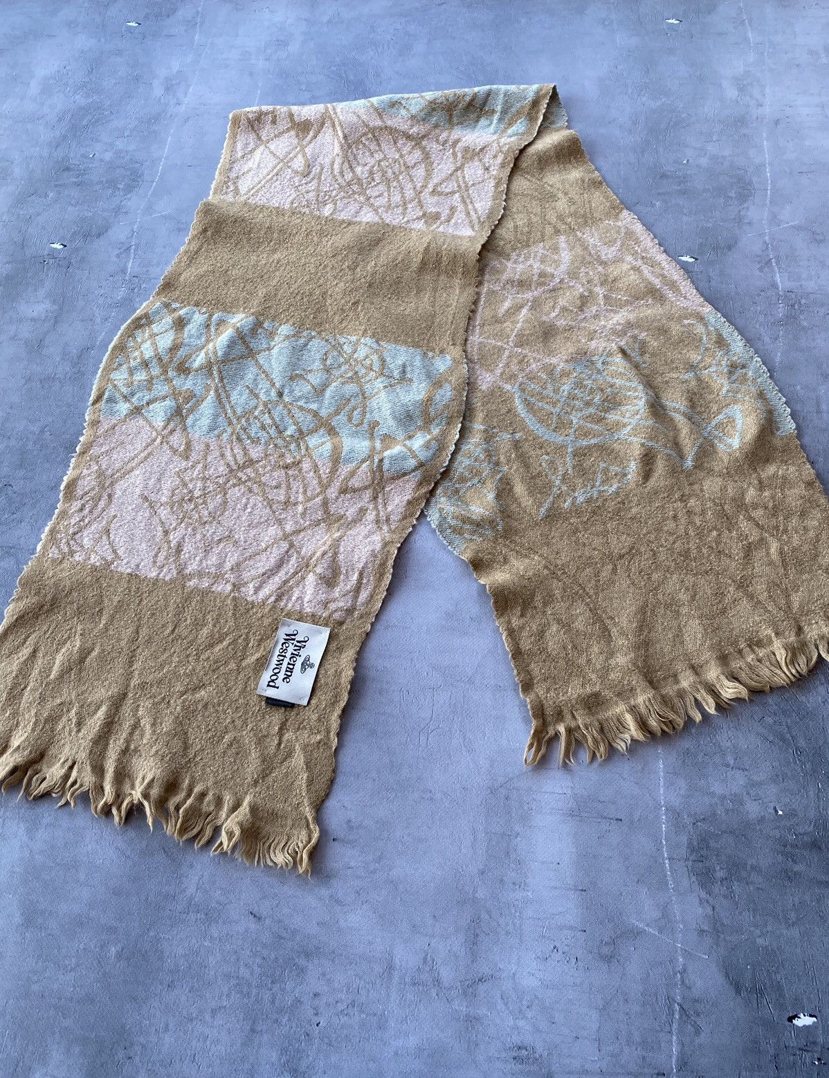 Vivienne Westwood Unisex Wool Scarf Brown main image 1