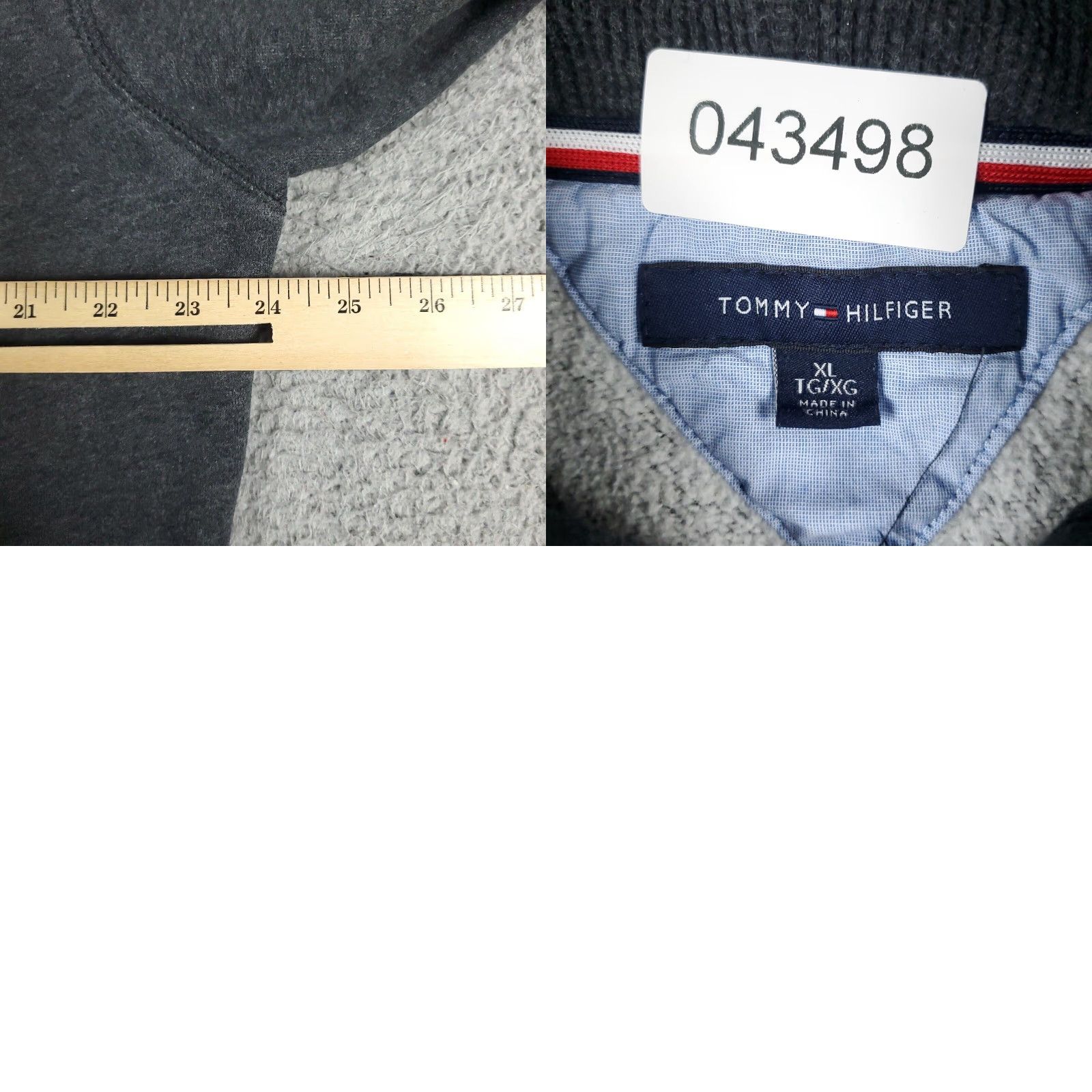 Tommy Hilfiger Tommy Hilfiger Hoodie Mens XL Gray Full Zip Sweatshirt Classic Preppy Size US XL / EU 56 / 4 - 8 Thumbnail