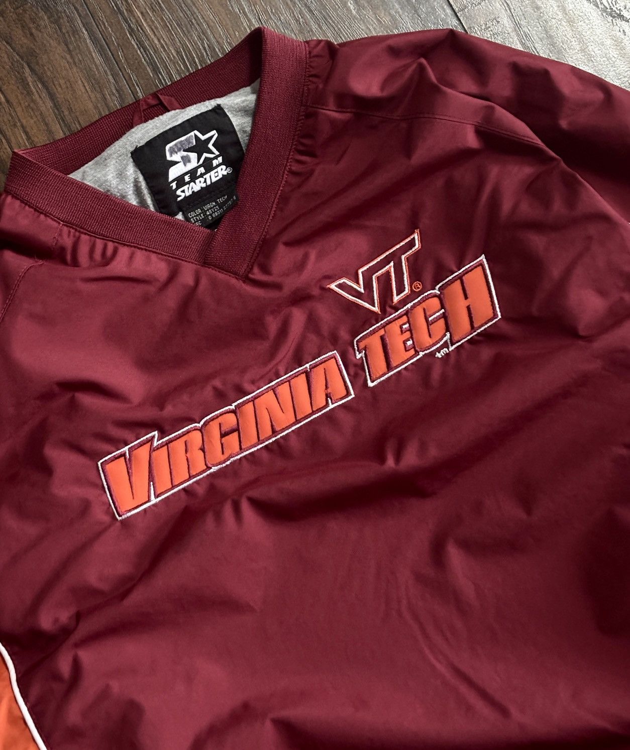 Starter Vintage Y2K Virginia Tech Starter Windbreaker Pullover Size M / US 6-8 / IT 42-44 - 2 Thumbnail