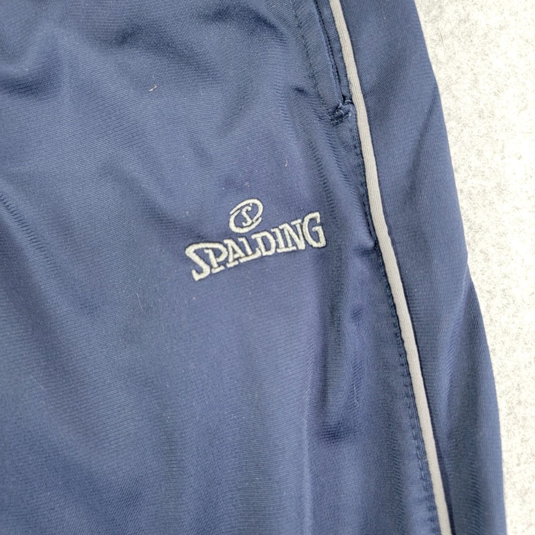 Spalding VINTAGE Spalding Pants Men L Blue Drawstring Track Sweatpants Jogger Gym 80s Mens Size US 33 - 3 Thumbnail