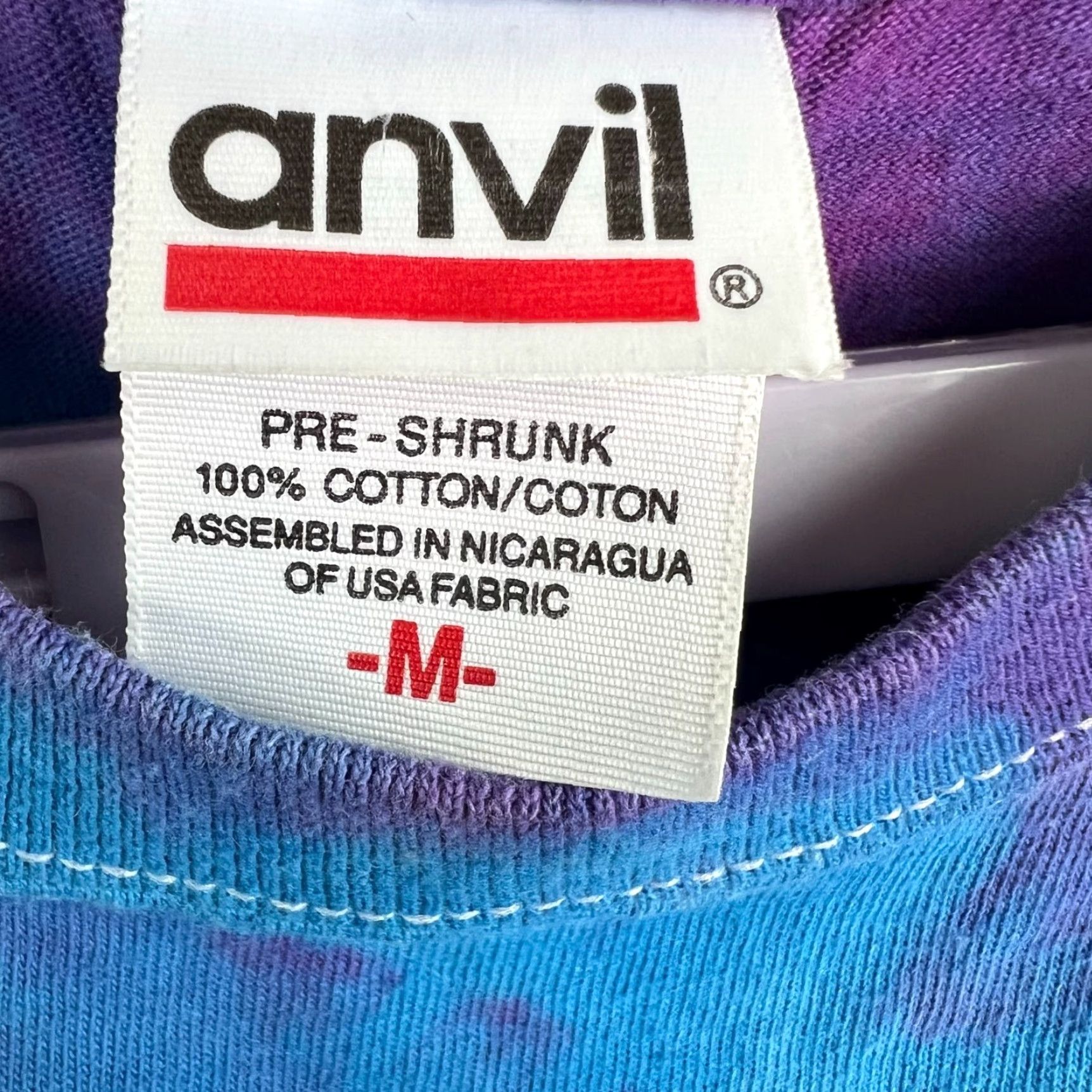 Anvil VINTAGE HAIGHT ASHBURY San Francisco Tie Dye T Shirt M Anvil Blue Graphic Print Unisex Adults Crew Neck Short Sleeve 100% Cotton USA Seller Size US M / EU 48-50 / 2 - 5 Thumbnail