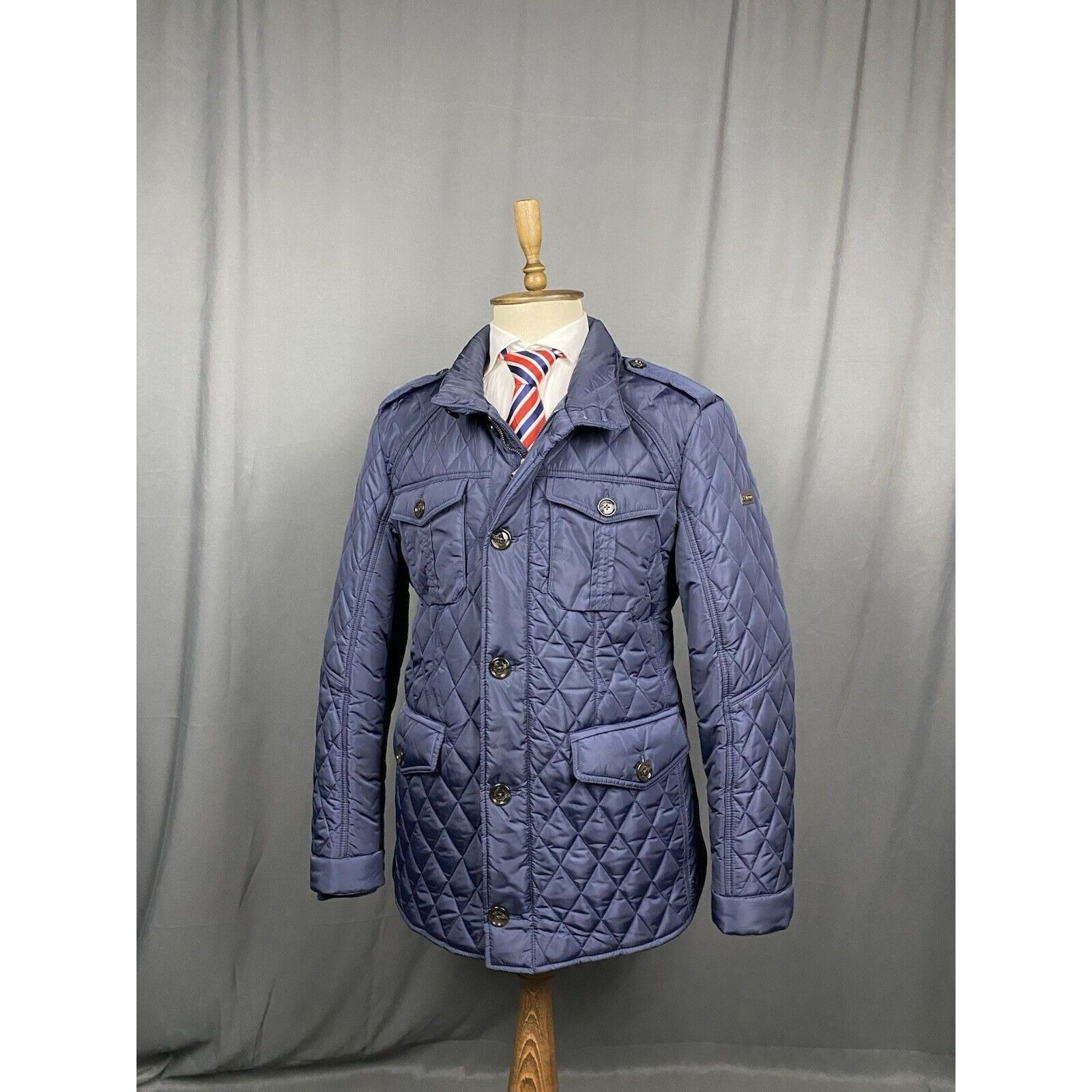 Hackett Hackett Men's Blue Quilted Insulated Jacket Size 2XL Size US XXL / EU 58 / 5 - 2 Thumbnail