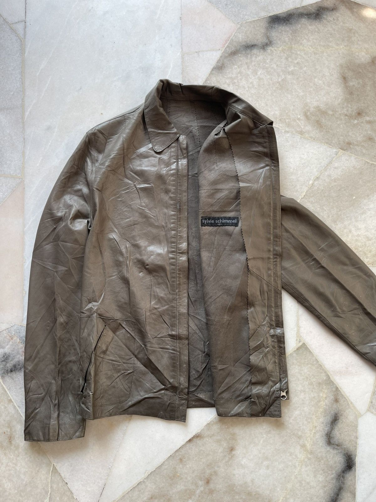 Designer Slyvie Schimmel Lamb Leather Jacket Size US XS / EU 42 / 0 - 1 Thumbnail