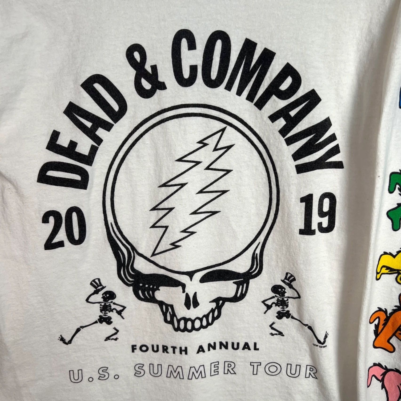 Gildan VINTAGE Dead & Company 2019 U.S. Summer Tour White Long Sleeve T Shirt Small Mens Shirt Size US S / EU 44-46 / 1 - 5 Thumbnail