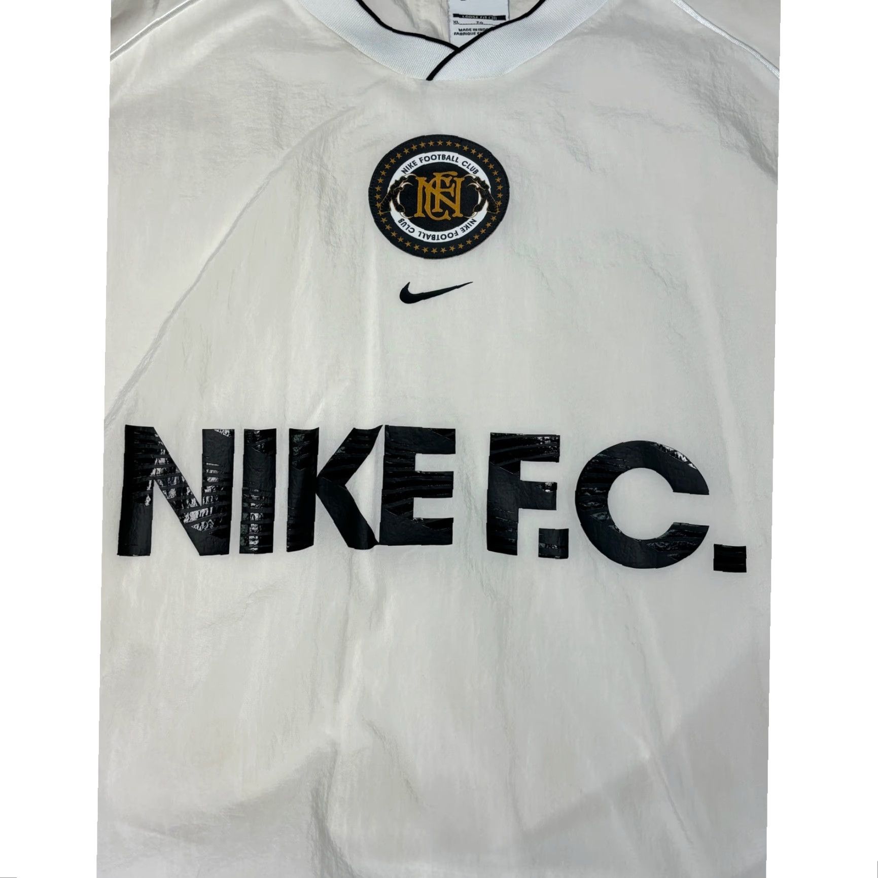 Nike Nike FC White Nylon Pullover Track Jacket XL Unisex Adults Loose Fit Windbreaker Jacket Size US XL / EU 56 / 4 - 2 Thumbnail
