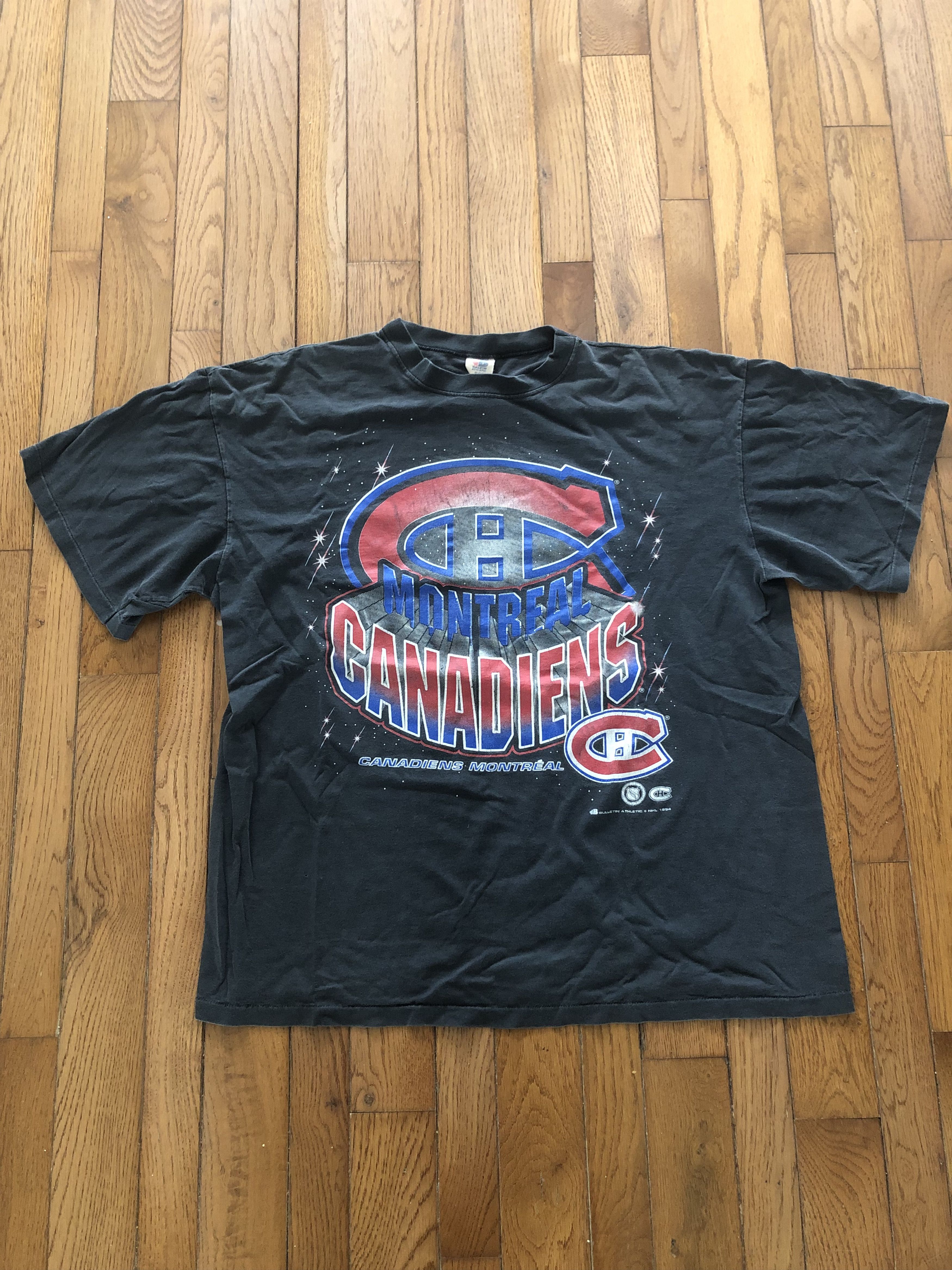 NHL VTG 1994 Montreal Canadiens Print Shirt Mens Large Size US XL / EU 56 / 4 - 1 Thumbnail
