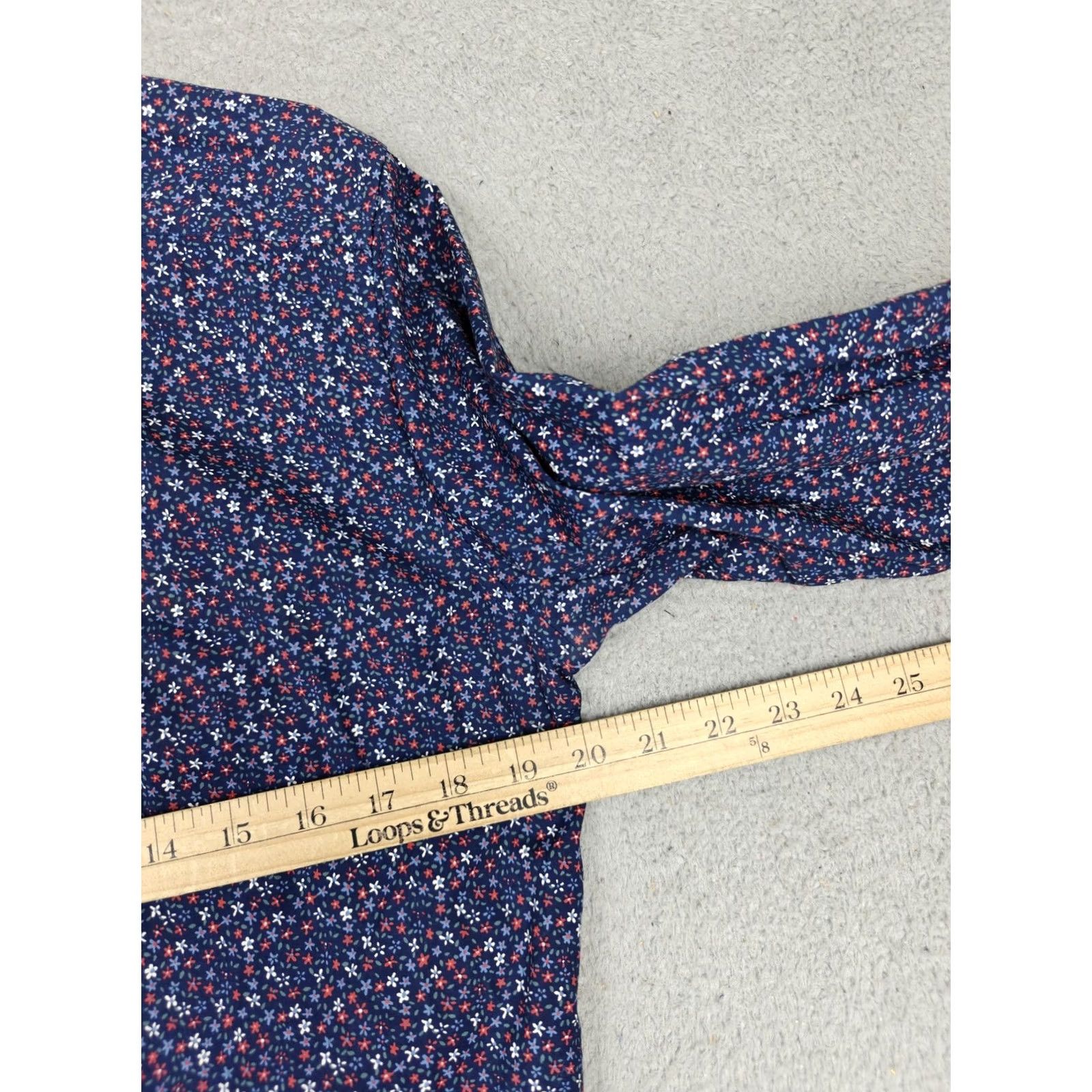 J.Crew J.Crew Mens Small Blue Floral Slim Fit Stretch Button Down Long Sleeve - Vintage Size US S / EU 44-46 / 1 - 7 Thumbnail