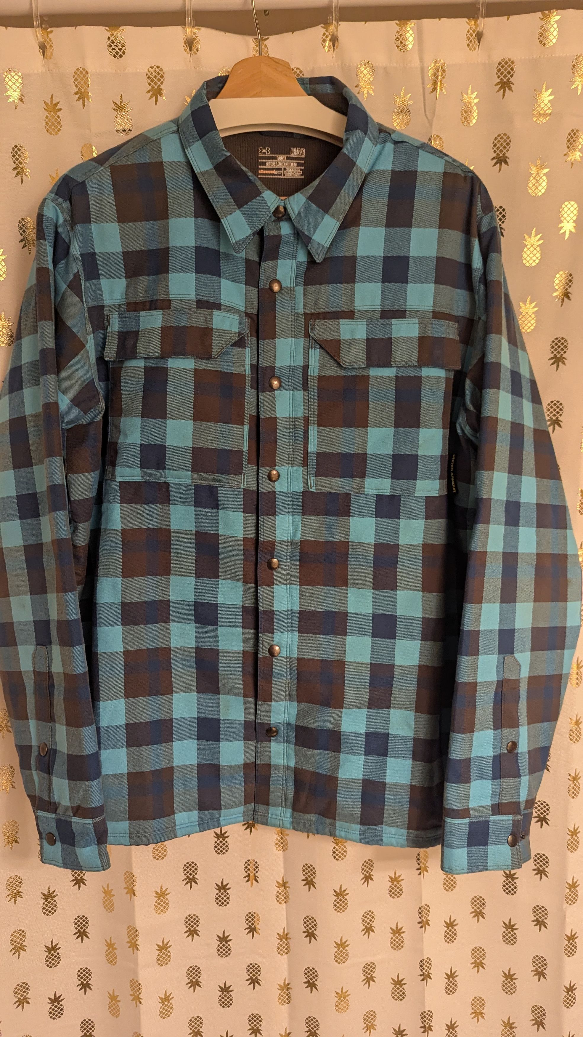 Under Armour Blue Check Plaid Under Armour Size US L / EU 52-54 / 3 - 1 Thumbnail