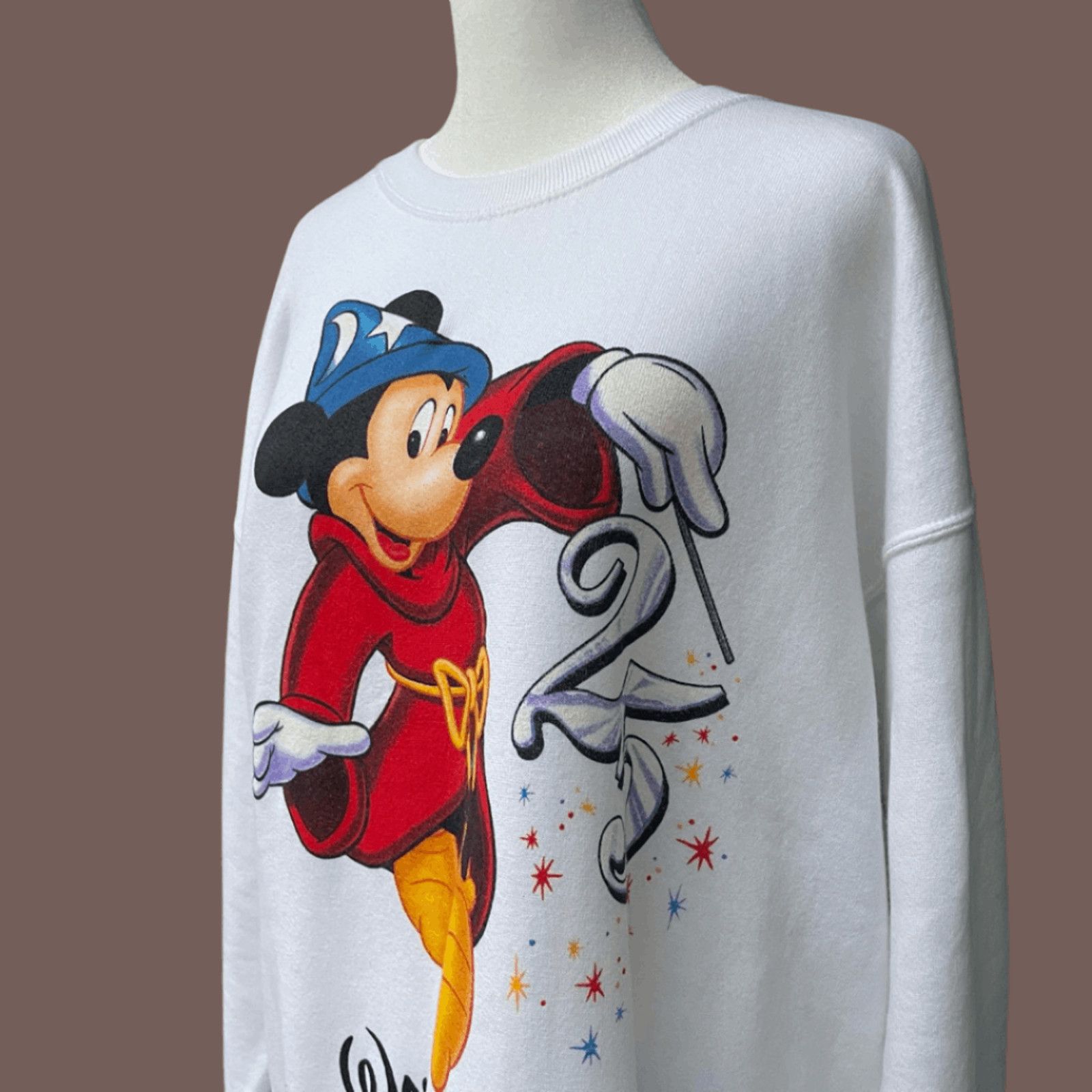 Mickey Inc × Vintage VTG Disney Crewneck Mickey Inc White 25th Anniversary MIUSA Size US M / EU 48-50 / 2 - 4 Thumbnail
