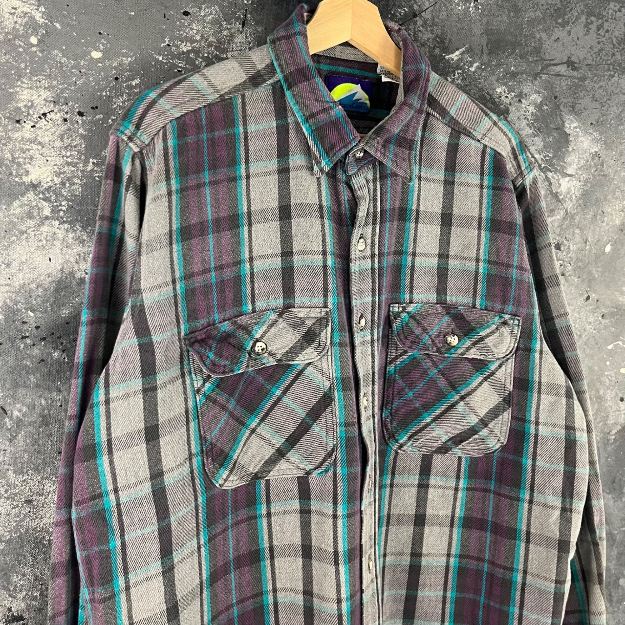 Vintage Vintage 90’s Cotton Flannel button shirt Size US XL / EU 56 / 4 - 2 Thumbnail