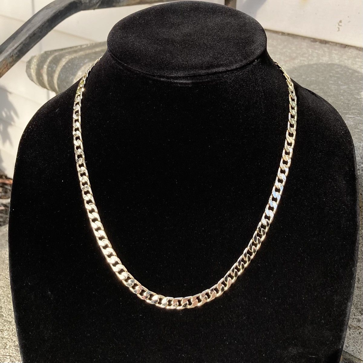 Jewelry Gold Chain Square Cuban Link Necklace 20in 6mm Size ONE SIZE - 5 Thumbnail
