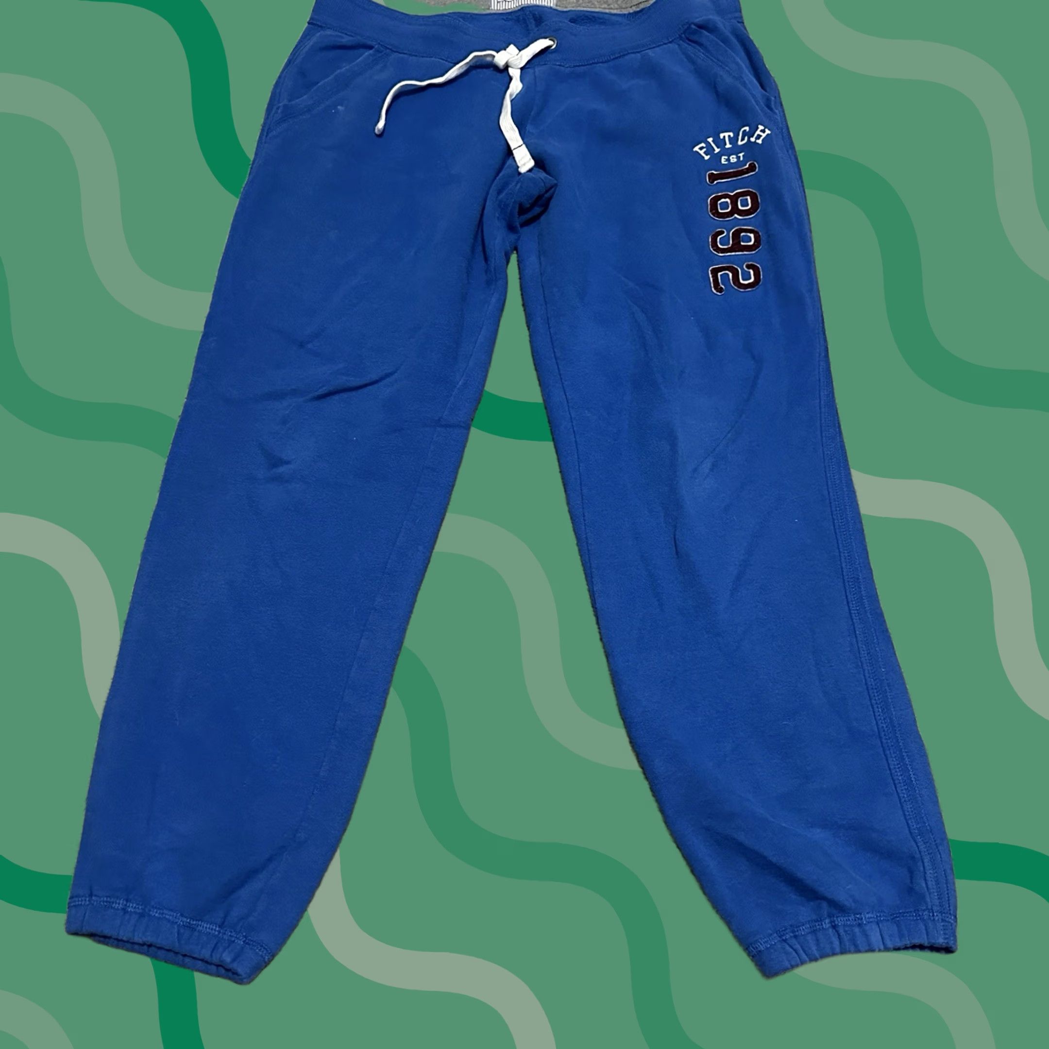 Abercrombie & Fitch VINTAGE Abercrombie & Fitch Sweatpants Womens Large Blue Grunge Skater Size 36" / US 14 / IT 50 - 1 Thumbnail