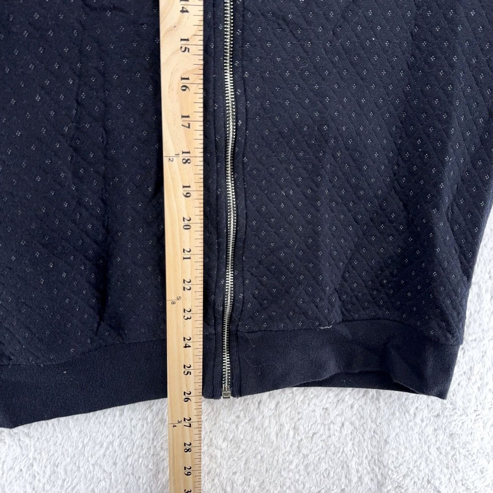 Zara ZARA MAN Jacket Bomber Full Zip Black Dot Pattern Knit Cotton Blend L Mens Size US L / EU 52-54 / 3 - 5 Thumbnail