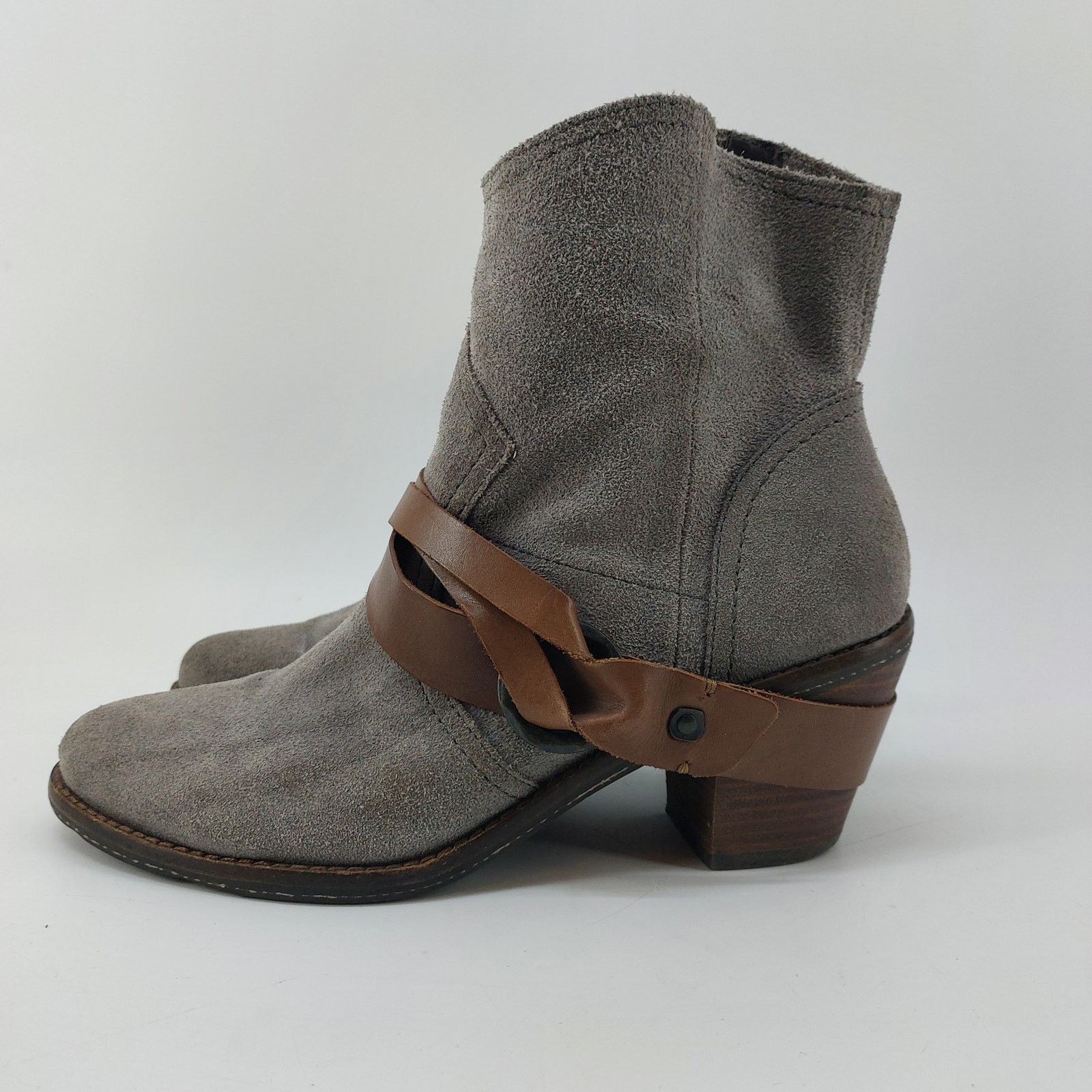 Other OTBT Bedford Sz 8M Gray Suede Leather Boots Ankle Bootie Size US 8 / IT 38 - 12 Thumbnail