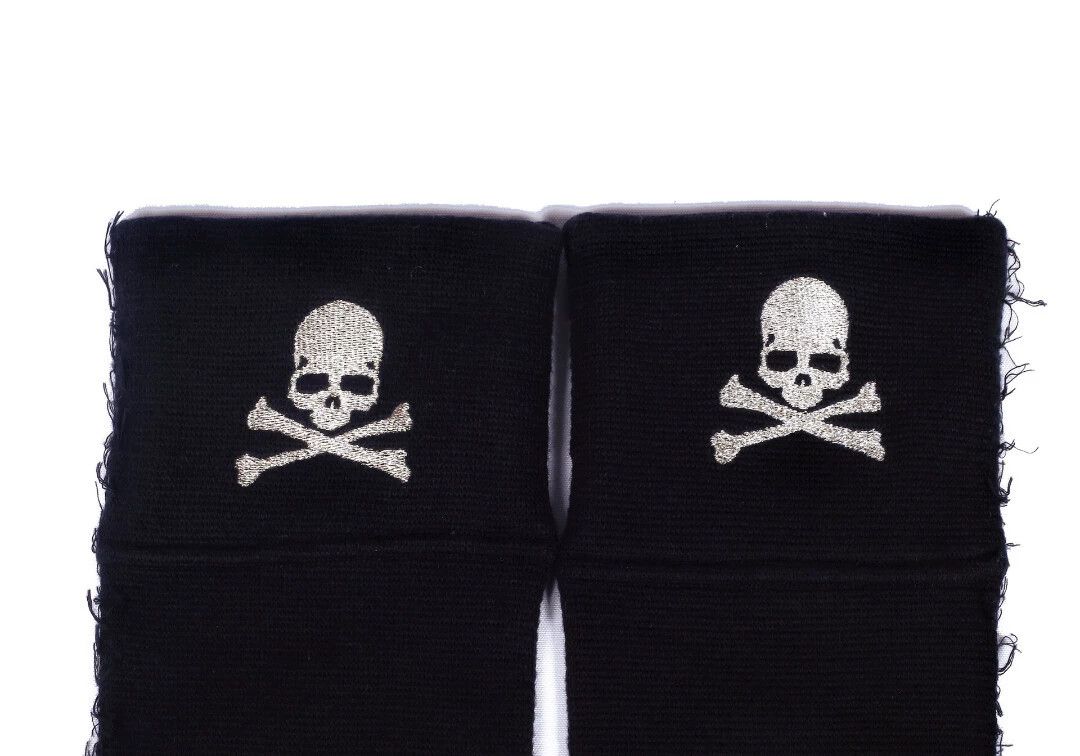 Mastermind Japan mmj long arm warmers fringe silver skull embroidery near new Size ONE SIZE - 3 Thumbnail