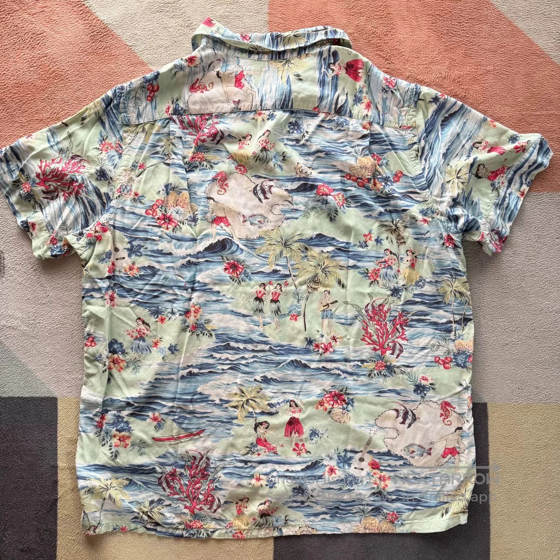 RRL Ralph Lauren Ralph Lauren Hawaiian Short Sleeve Shirt. Size US L / EU 52-54 / 3 - 7 Thumbnail