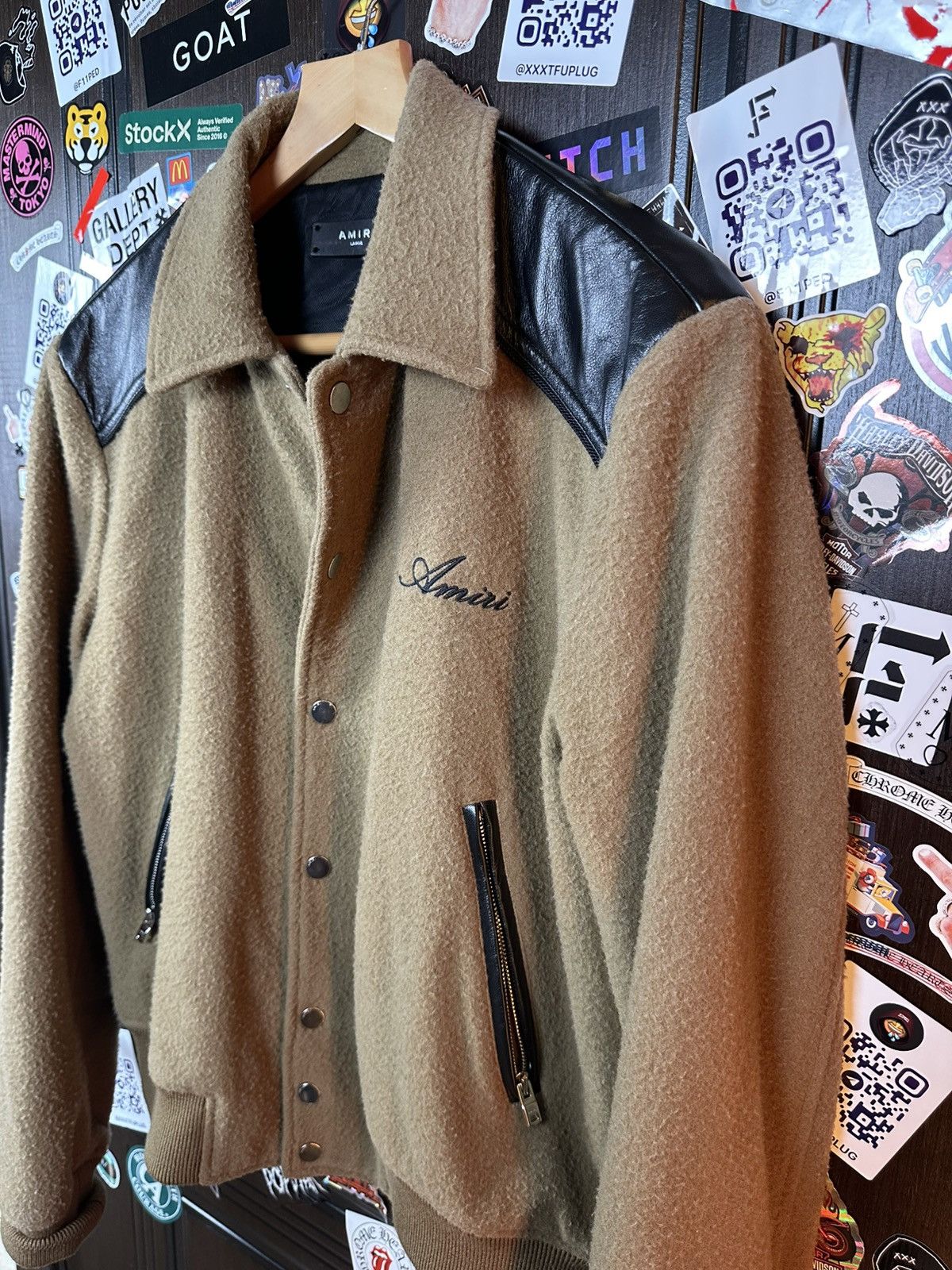 Amiri Amiri Boiled Wool-Leather Western Jacket Size US L / EU 52-54 / 3 - 4 Thumbnail