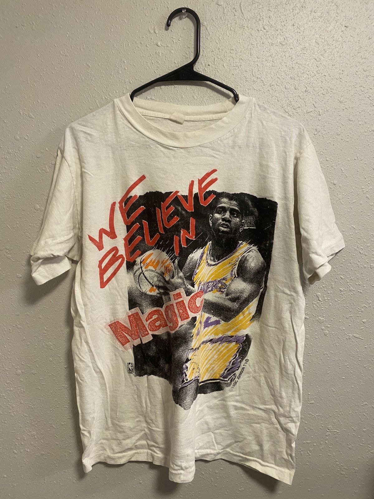 Vintage We Believe In Magic Johnson T-Shirt Size US M / EU 48-50 / 2 - 1 Preview