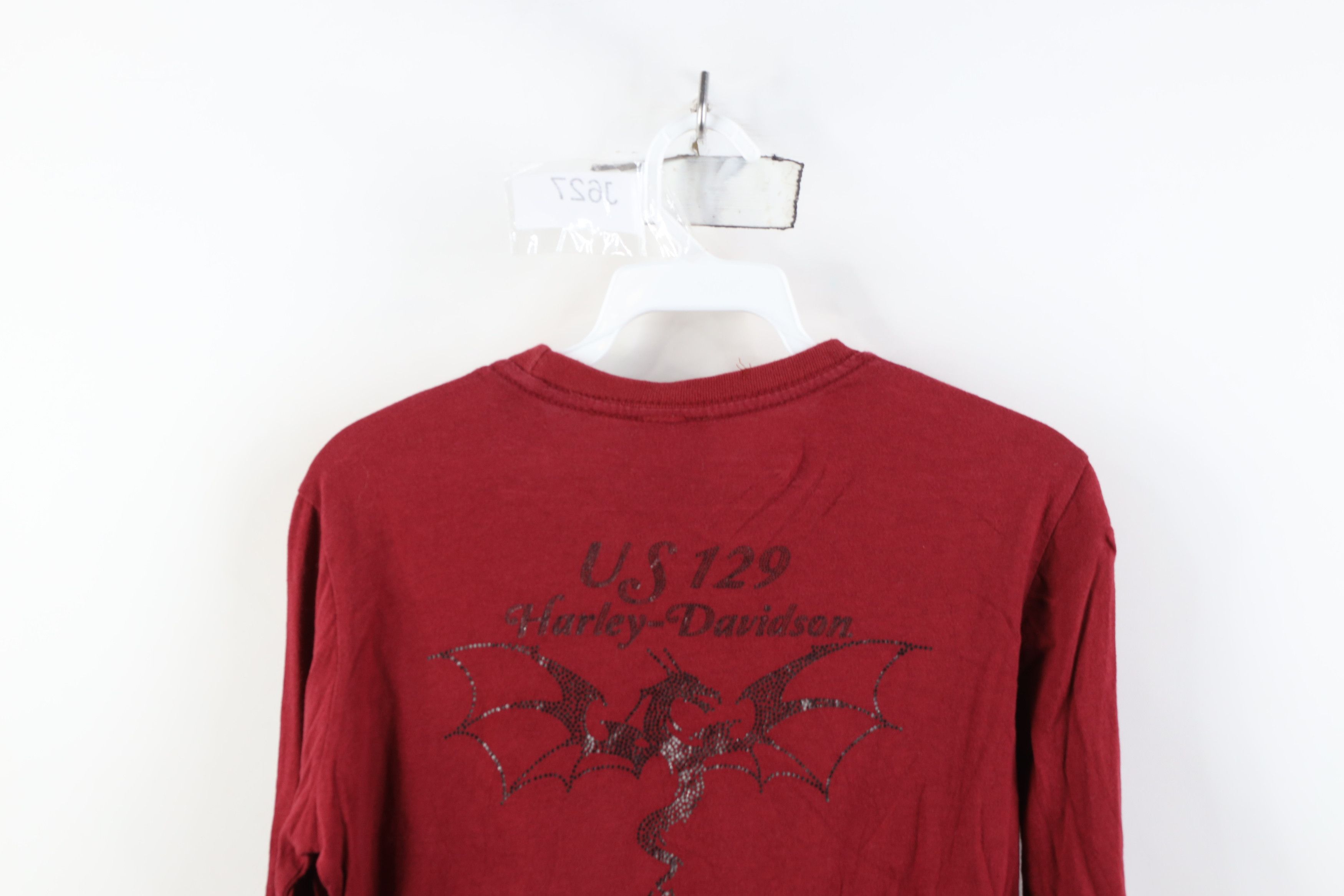 Harley Davidson Vintage Y2K Harley Davidson Dragon Long Sleeve T-Shirt Red Size US L / EU 52-54 / 3 - 14 Thumbnail