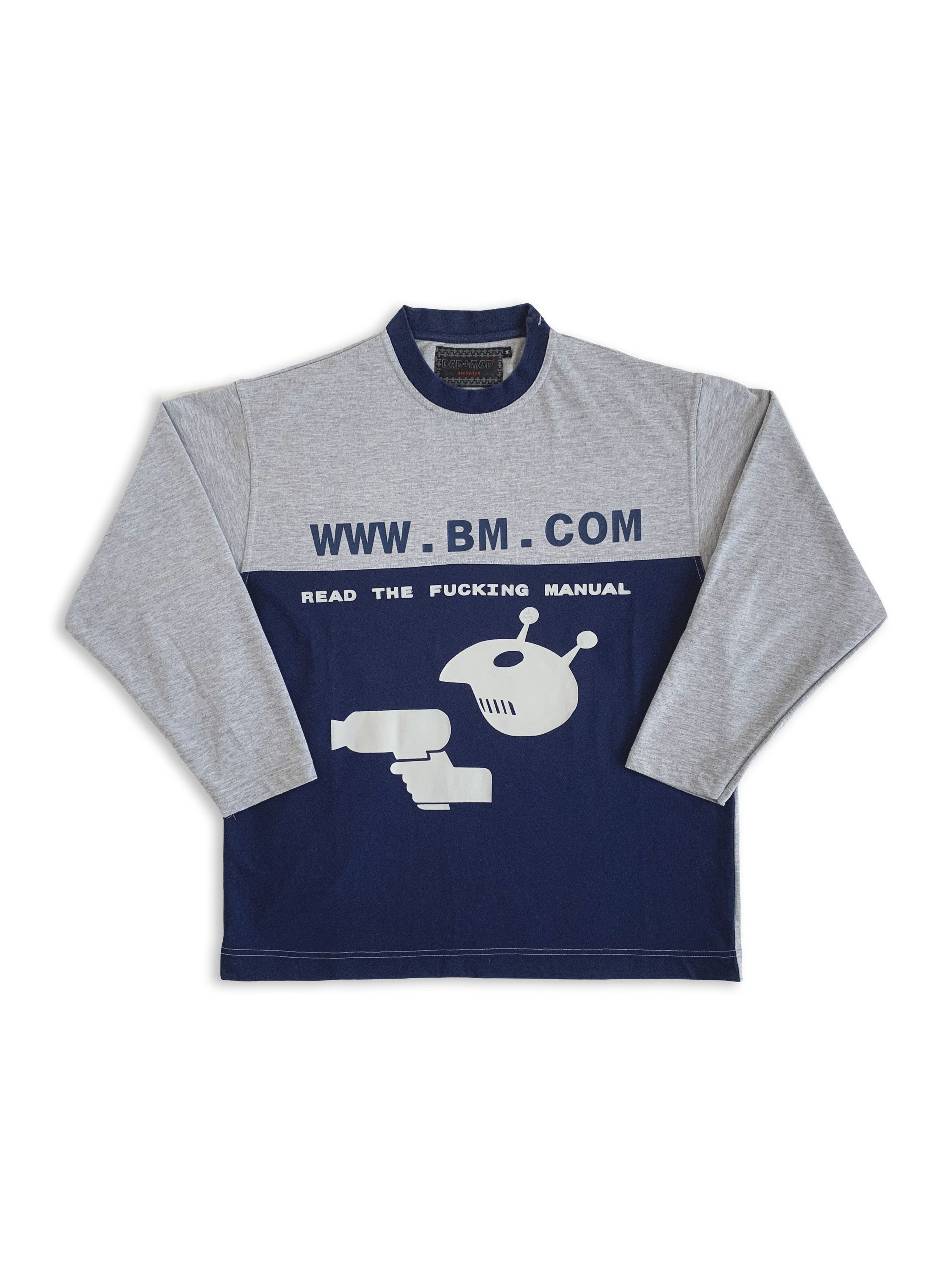 Other Vintage 90s BAD + MAD Sweatshirt Read the Manual Longsleeve Size US L / EU 52-54 / 3 - 1 Thumbnail