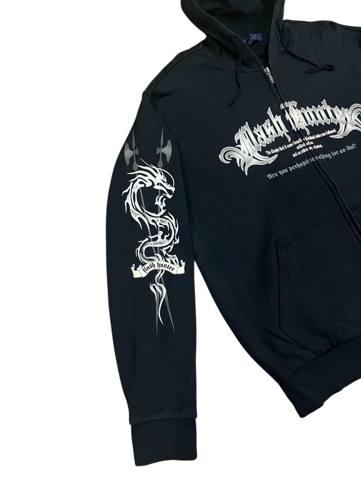 Japanese Brand Vintage flash hunter zipper hoodie Size US XXL / EU 58 / 5 - 3 Thumbnail