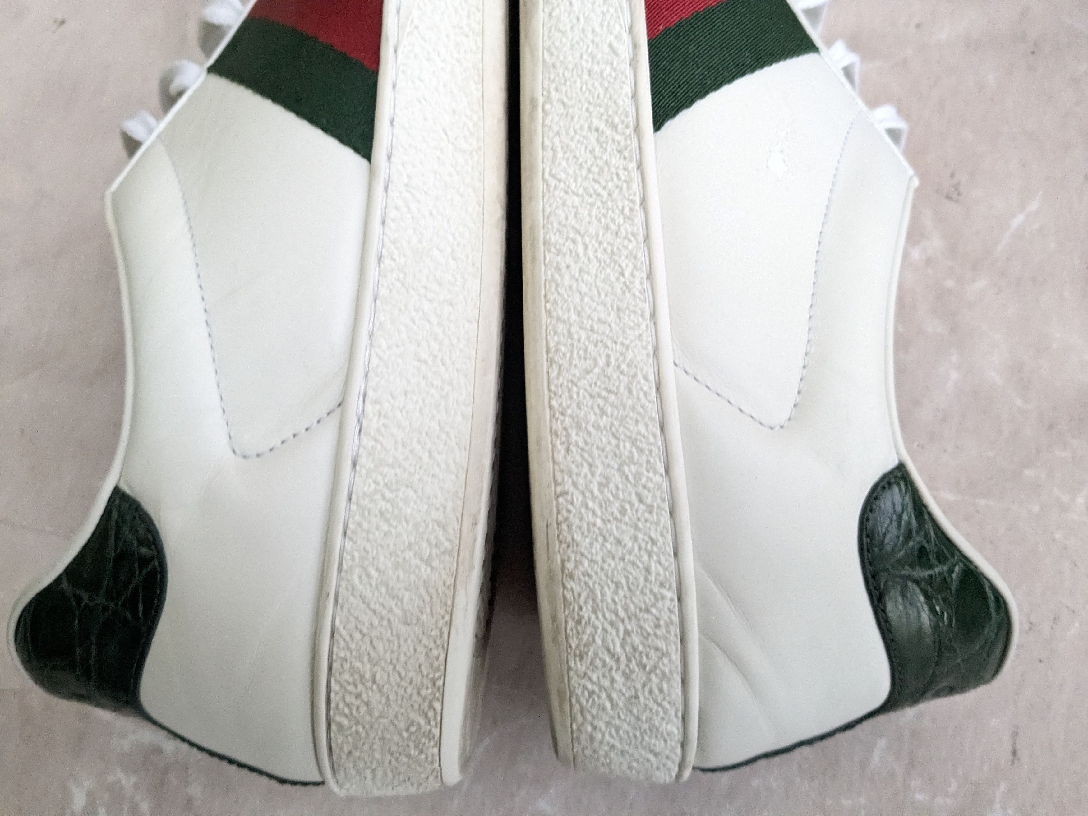 Gucci Gucci Ace Sneakers White 13.5 Red Low Tops Canvas Logo GG Size US 13 / EU 46 - 10 Thumbnail