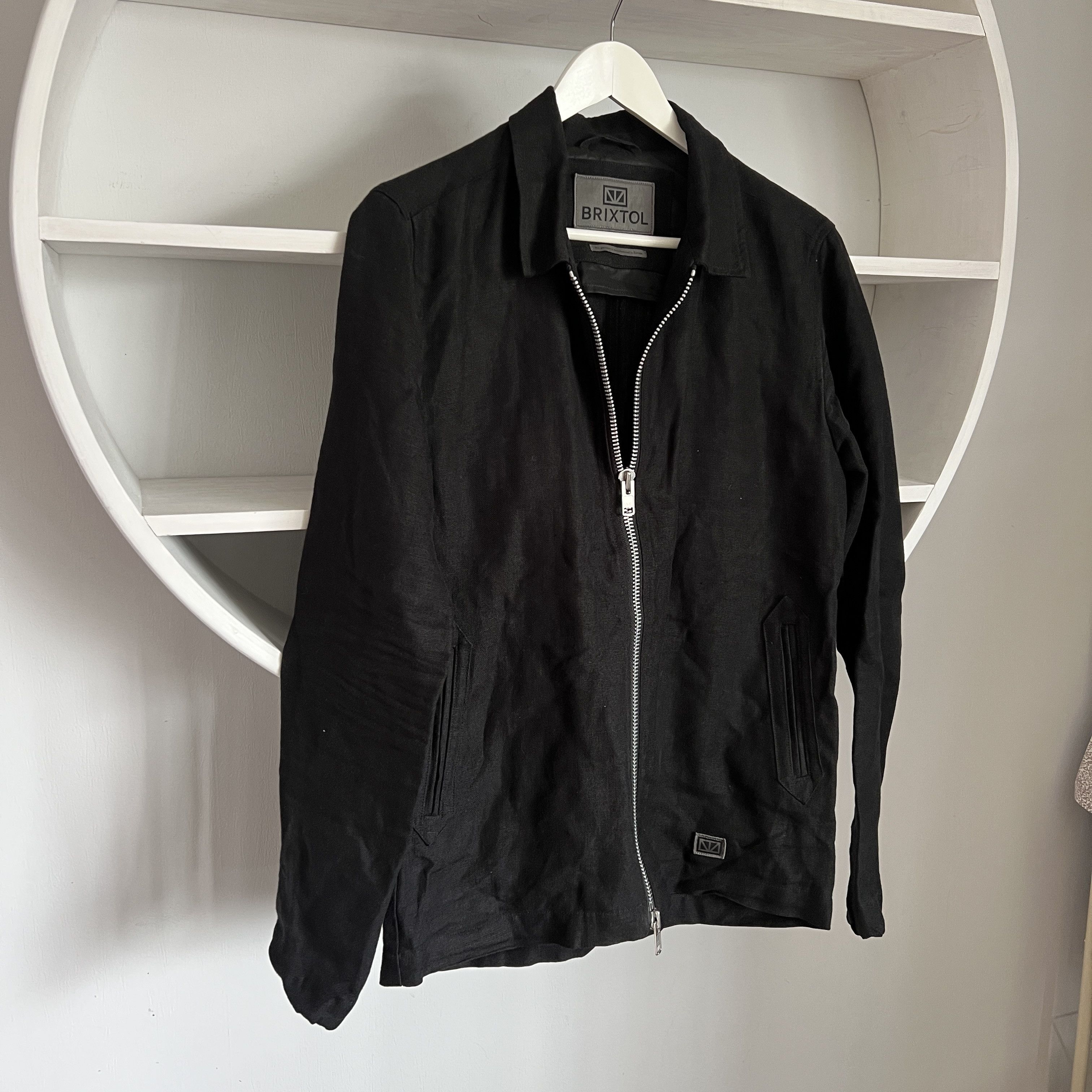 Brixtol Men's BRIXTOL 100% Linen Black Jacket Size M Size US M / EU 48-50 / 2 - 2 Thumbnail