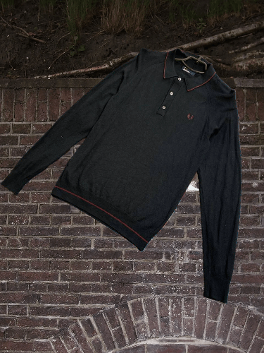 Fred Perry Mens Fred Perry Polo Longsleeve Navy Size US S / EU 44-46 / 1 - 1 Thumbnail