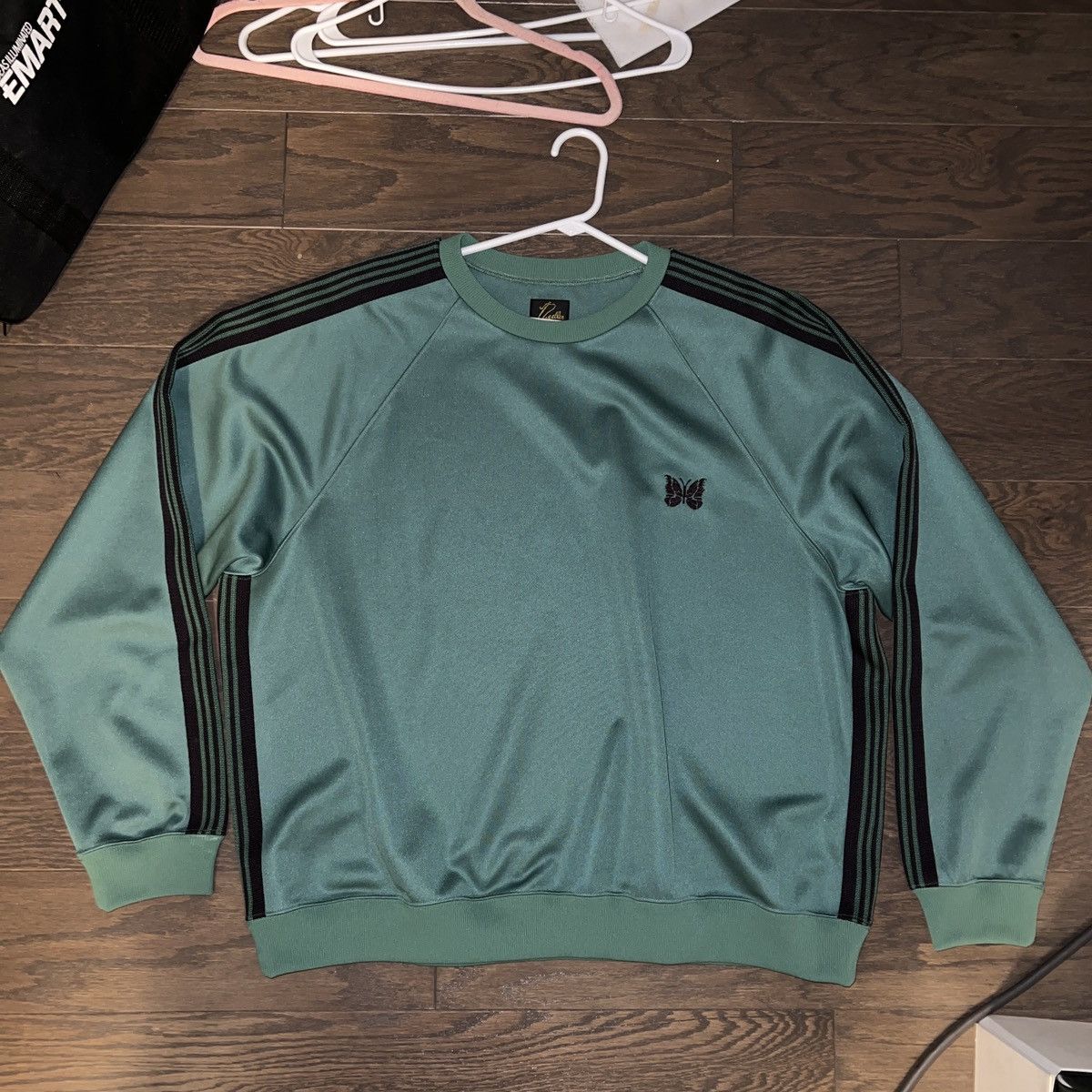 image of Emerald Green Needles Crewneck Sweatshirt, Men's (Size XL)