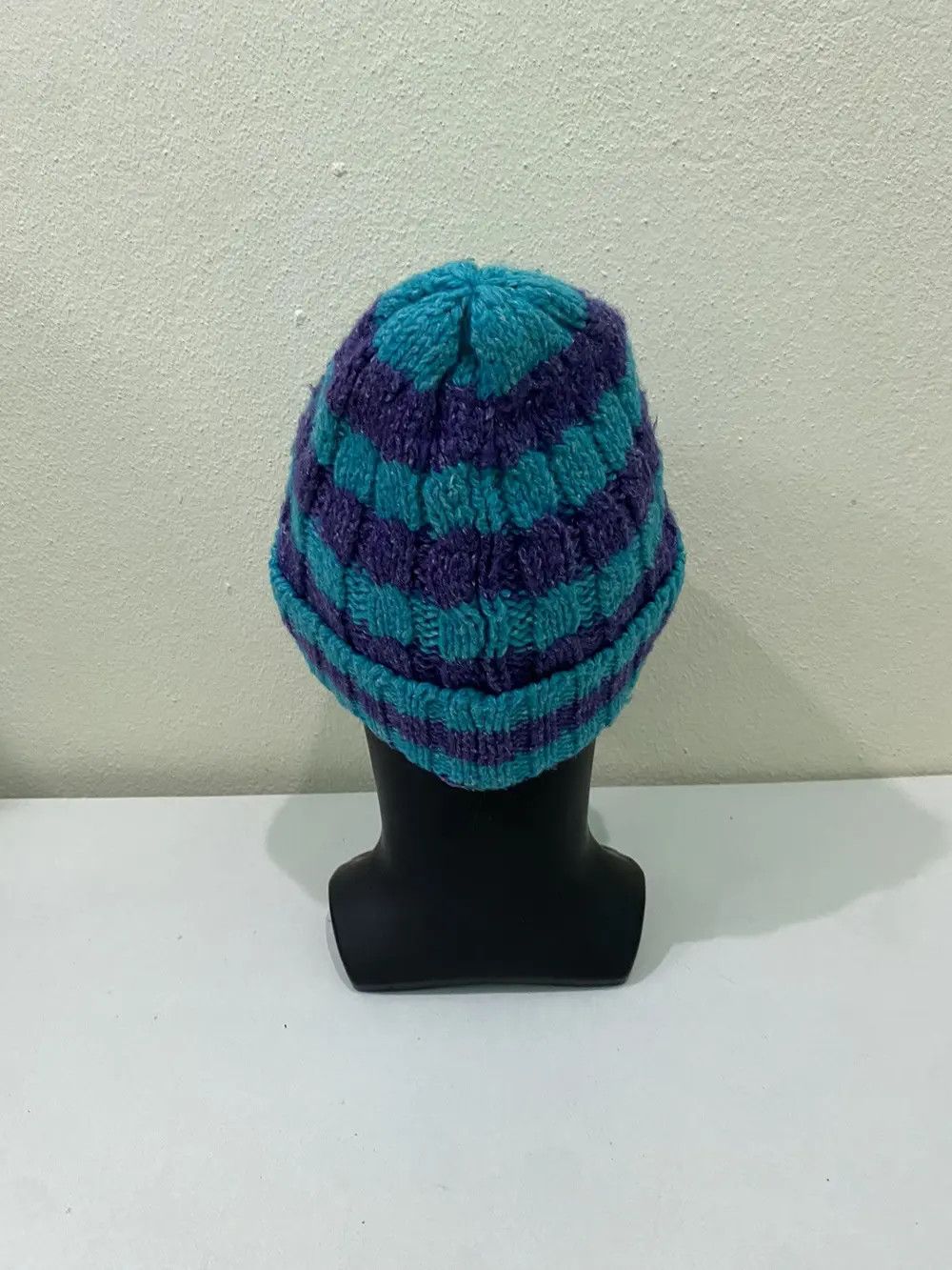 Japanese Brand × Vintage Japanese Brand Ocean And Ground Stripe Design Beanie Hat Size ONE SIZE - 4 Thumbnail