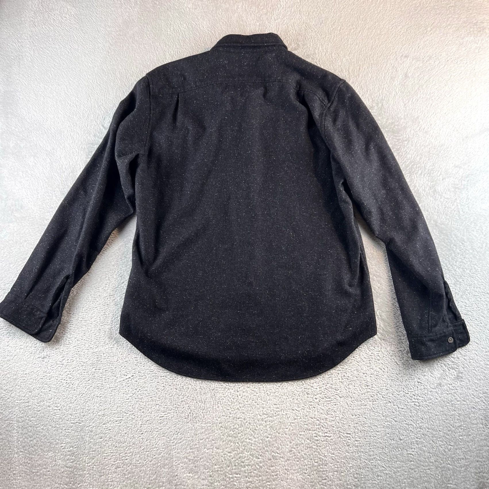 Bonobos Bonobos Shirt Mens XL Wool Charcoal Donegal Camp Long Sleeve Button-Up Outdoor Casual Preppy Outdoor Retro Speckled Size US XL / EU 56 / 4 - 2 Thumbnail