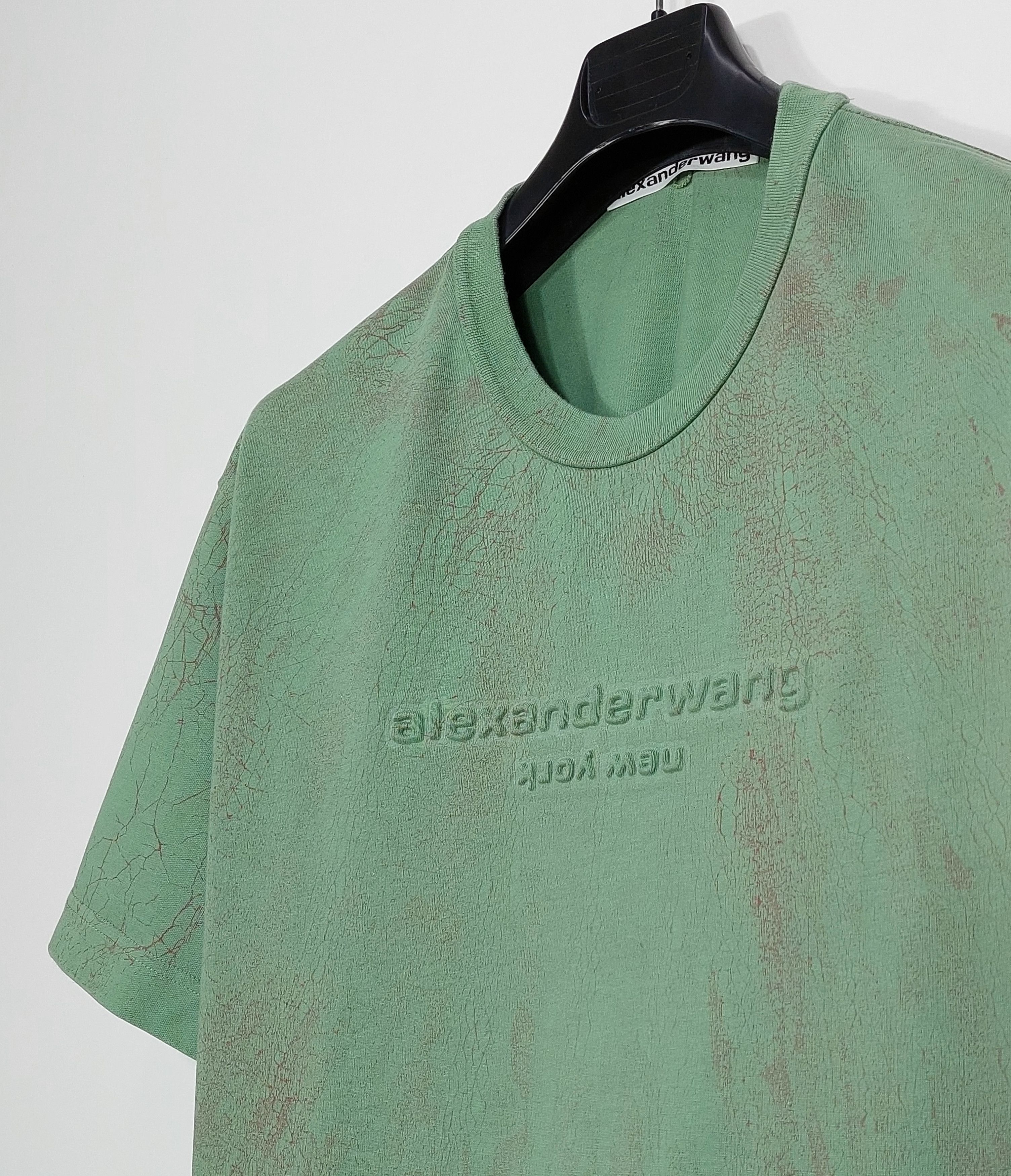 Alexander Wang embossed logo tshirt - kelly green XL Size US XL / EU 56 / 4 - 6 Thumbnail