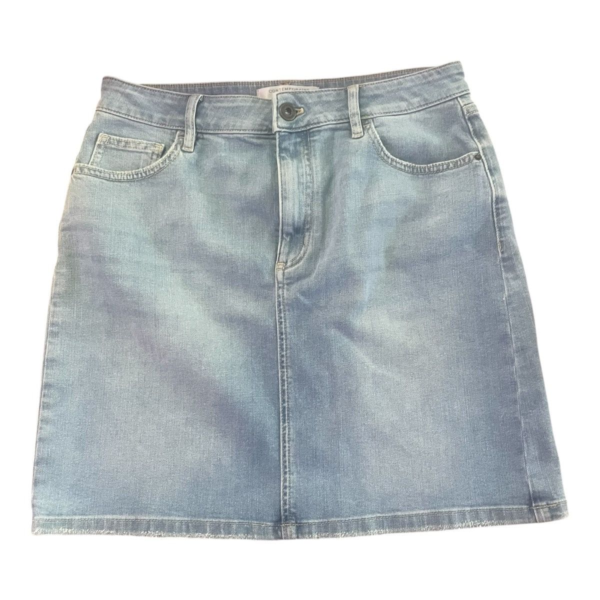 Simons Contemporaine Size 8 Light Blue Denim Pencil Skirt Size 30" / US 8 / IT 44 - 1 Thumbnail